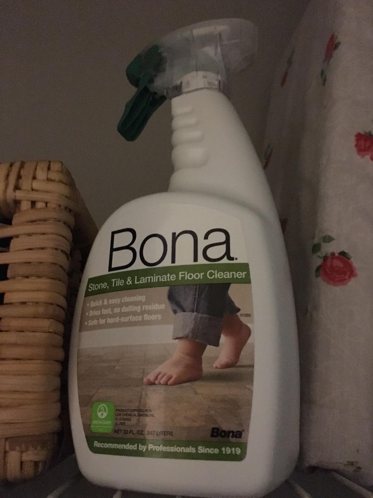 Bona Multi-Surface Floor Cleaner Spray - 32 fl oz - Unscented - Refillable - Residue-Free Floor Cleaning Solution for Stone, Tile, Laminate, and Vinyl Floors - Customer Photo 5