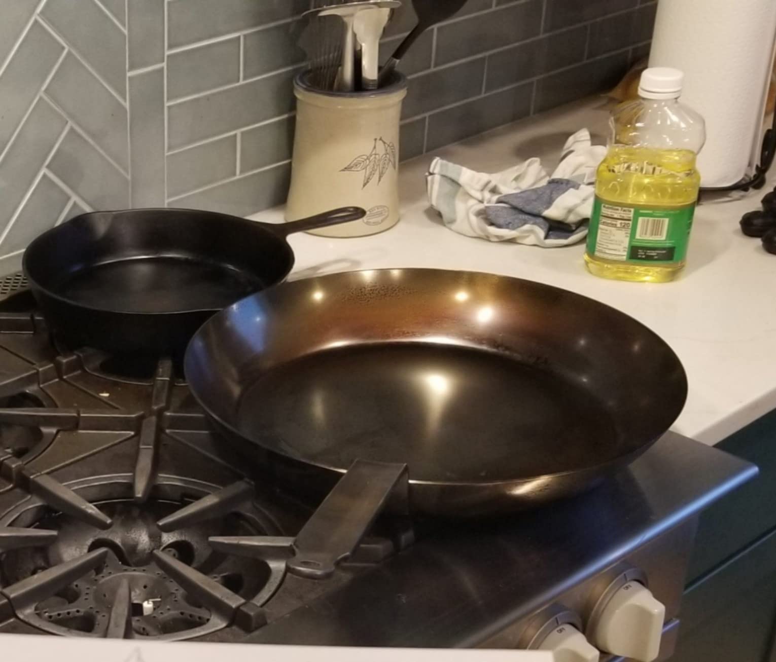 Matfer Bourgeat Black Carbon Steel Frying Pan, 11 3/4