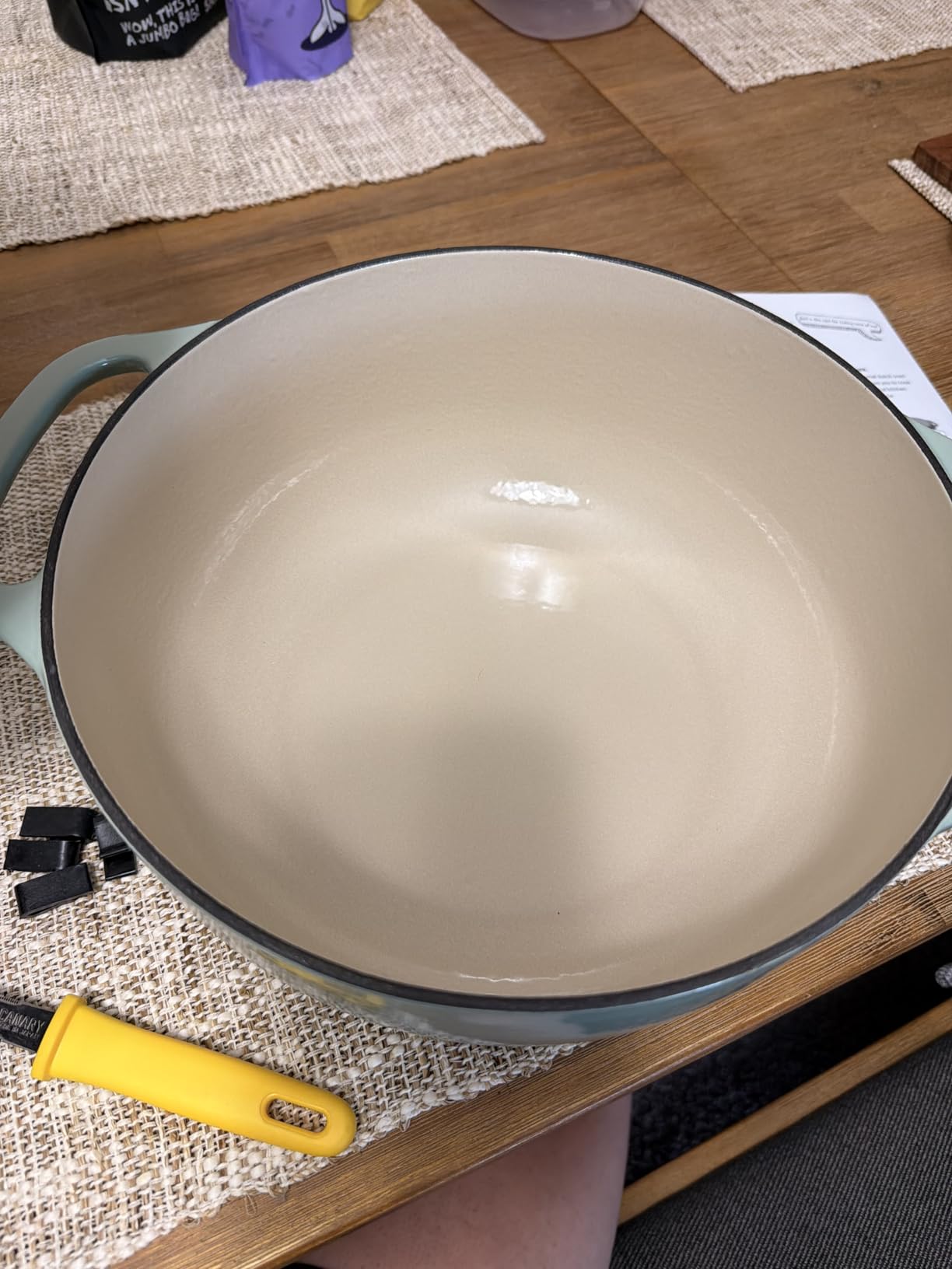 Lodge 6 Quart Enameled Cast Iron Dutch Oven with Lid - Dual Handles - Oven Safe up to 500 deg F - Customer Photo 5