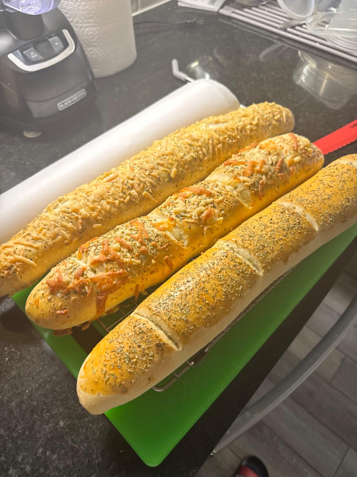 USA Pan Bakeware Aluminum Perforated Nonstick French Baguette Bread Pan, 3-Loaf - Customer Photo 1
