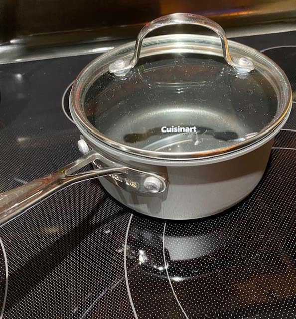 Cuisinart 1-Quart Saucepan, Chef's Classic Nonstick Hard Anodized Saucepan w/Cover, 619-14 - Customer Photo 1
