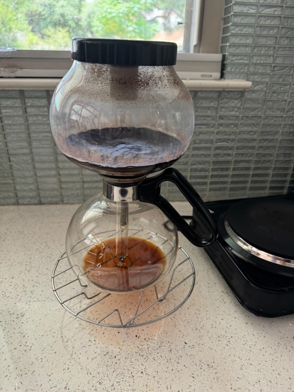 Yama Glass 8-Cup Stovetop Siphon Coffee Maker, 24 Oz Vacuum Brew - Customer Photo 2