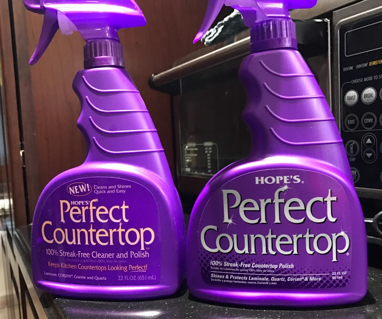 HOPE'S Perfect Countertop Cleaner and Polish 22-Ounce, Streak-Free Multi-Surface Cleaning Spray, Safe on Stone, Laminate, CORIAN, Granite, Quartz, Marble, Pack of 1 - Customer Photo 3
