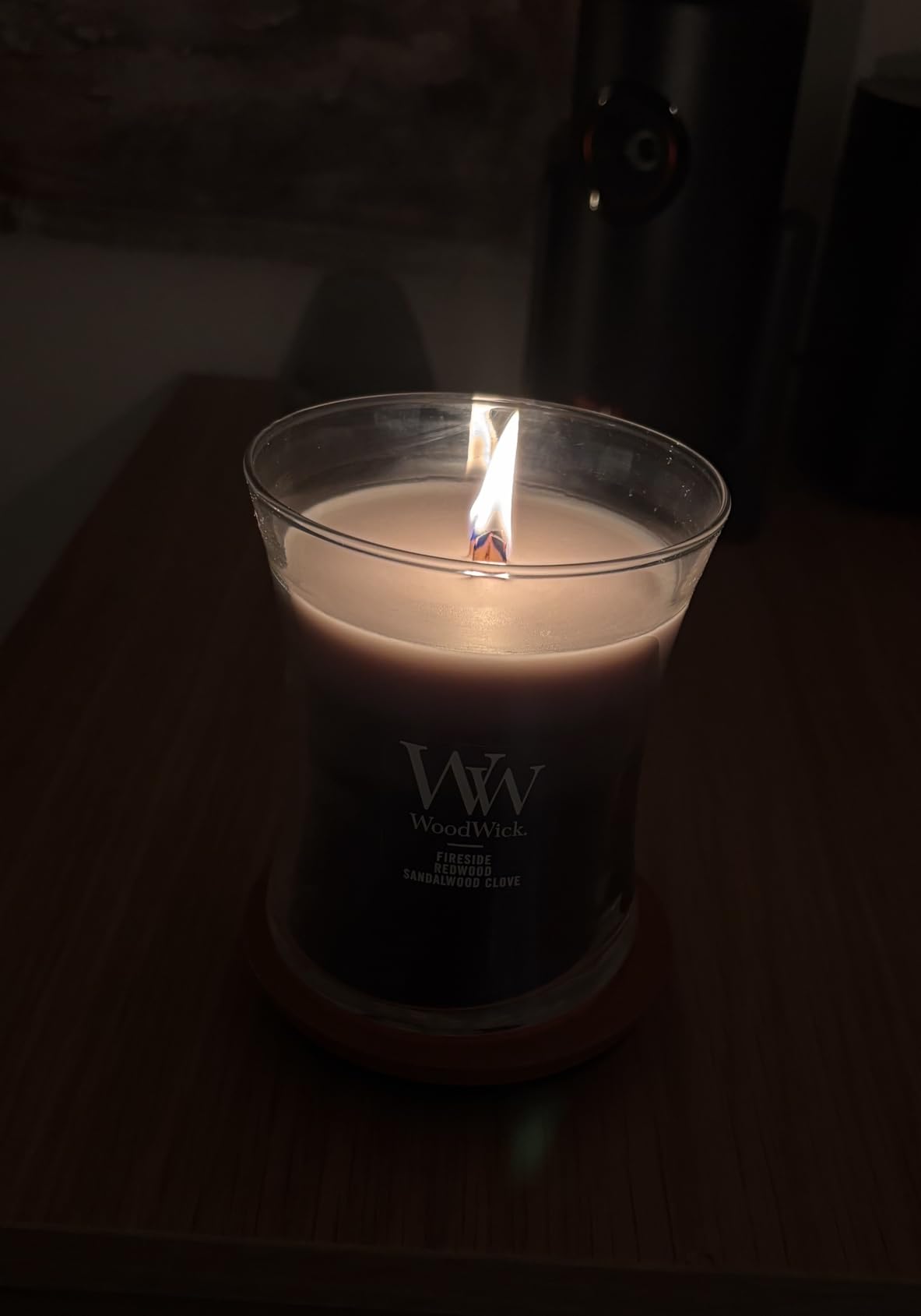 WoodWick Warm Woods Trilogy Holiday Candle Gifts for Women and Men, 9.7 oz Medium Hourglass Trilogy Candle with Crackling Wick - Customer Photo 1