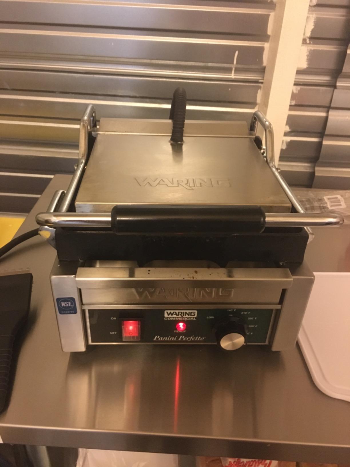 Waring Commercial WPG150 Compact Italian-Style Panini Grill, 120-volt, Silver Customer Review Waring Commercial WPG150 Compact Italian-Style Panini Grill, 120-volt, Silver - Customer Photo 2