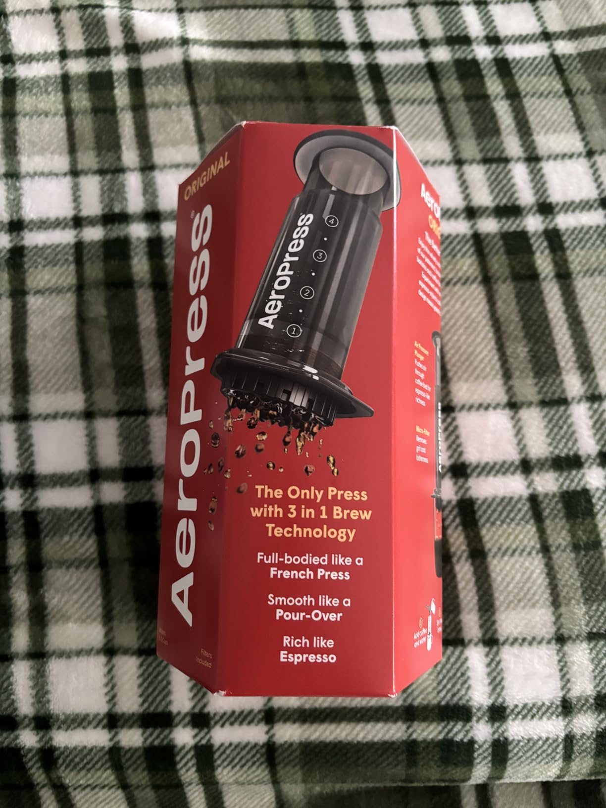 AeroPress Original Coffee Press - All-in-One French Press, Pour-Over & Espresso Style Manual Brewer, 2 Min Brew for Less Bitterness, More Flavor, Small Portable Coffee Maker, Travel & Camping customer photo 2