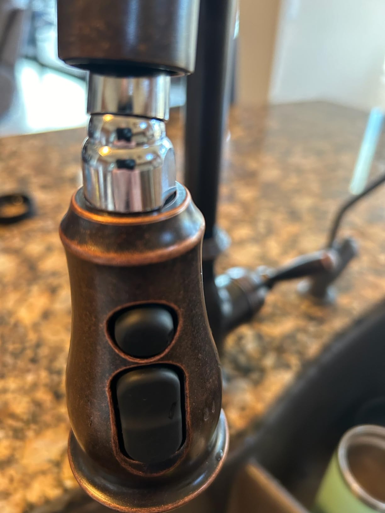 Moen Brantford Oil Rubbed Bronze Traditional One-Handle Kitchen Faucet with Pulldown Sprayer Featuring Power Boost and Reflex Docking System, 7185ORB - Customer Photo 1