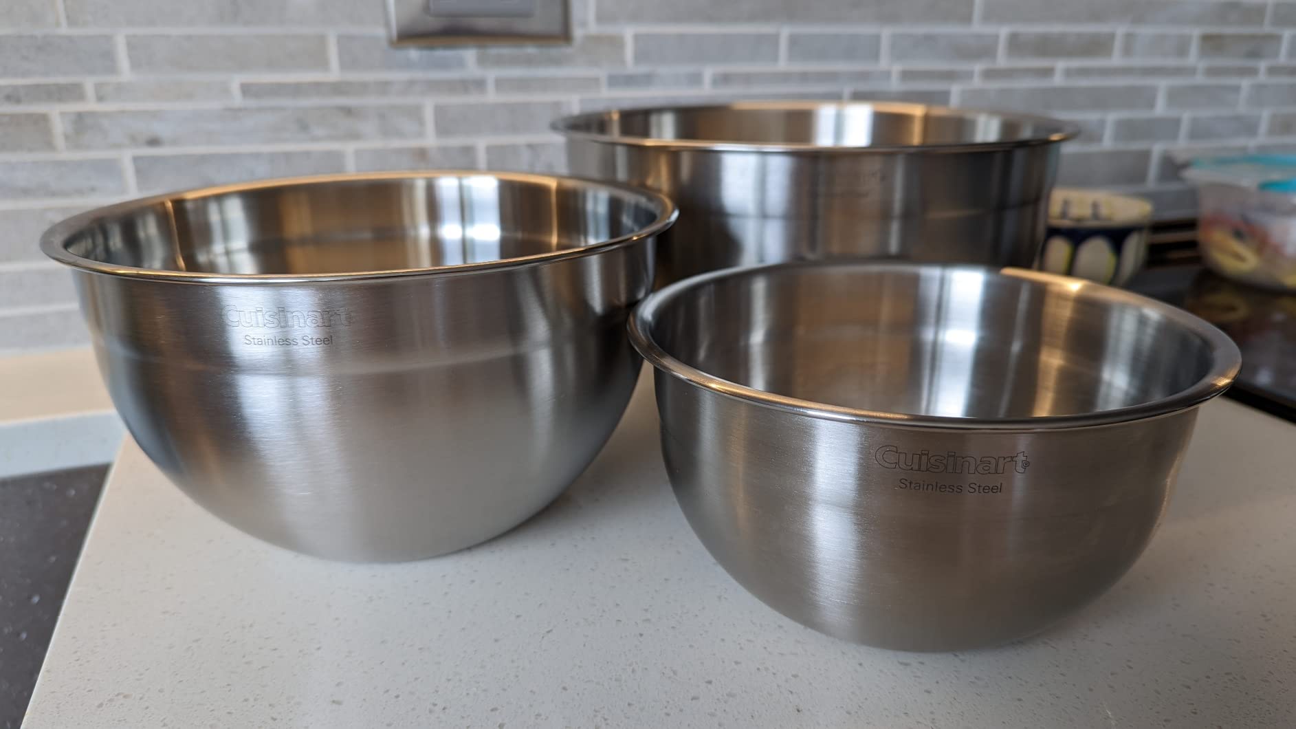 Cuisinart Mixing Bowl Set, Stainless Steel, 3-Piece, CTG-00-SMB - Customer Photo 1