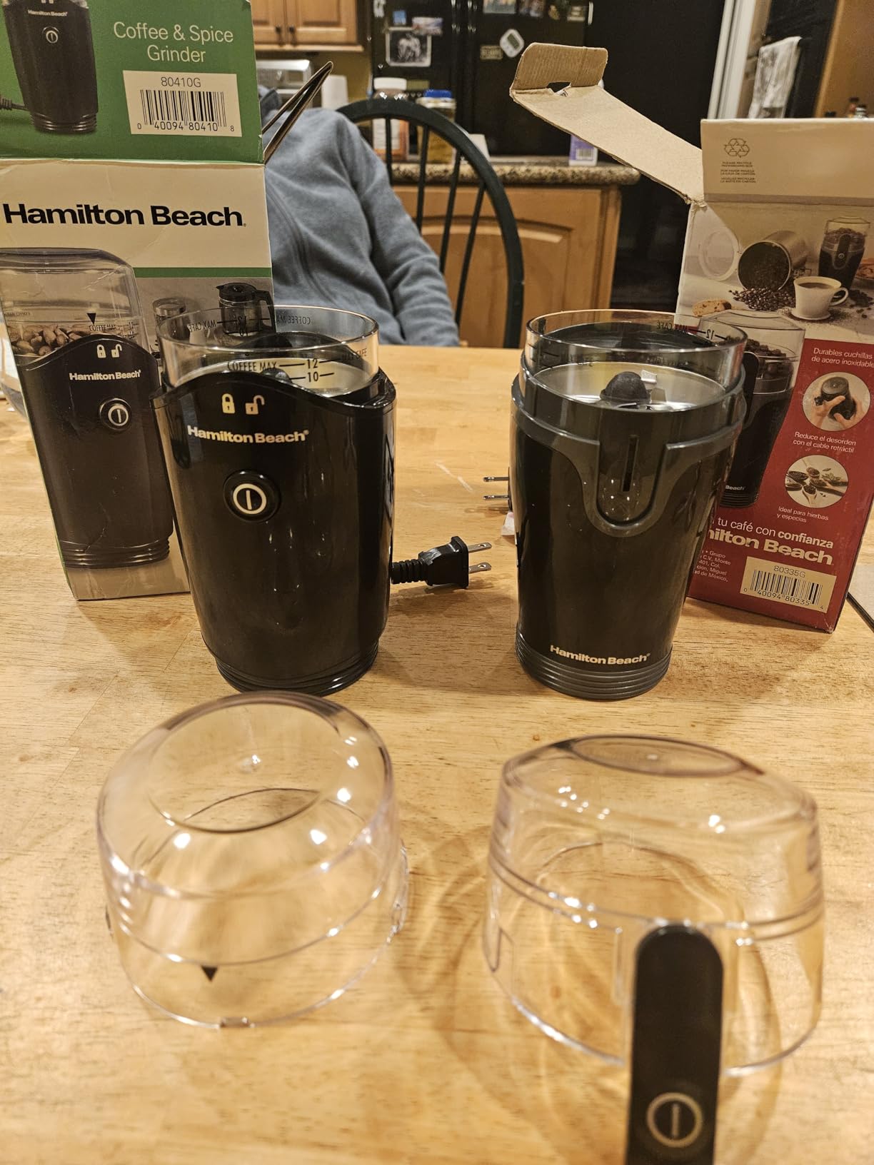Hamilton Beach Fresh Grind Electric Coffee Grinder for Beans, Spices and More, Stainless Steel Blades, Removable Chamber, Makes up to 12 Cups, Black - Customer Photo 4