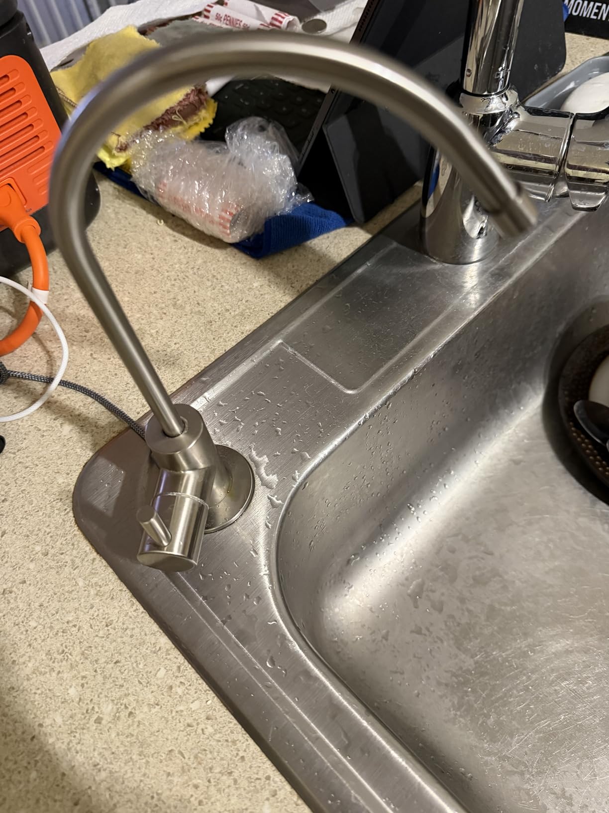 iSpring RCC7AK, NSF Certified, 75 GPD, Alkaline 6-Stage Reverse Osmosis System, pH+ Remineralization RO Water Filter System Under Sink, Patented Top-Mounted Faucet Design for Easy Installation - Customer Photo 3