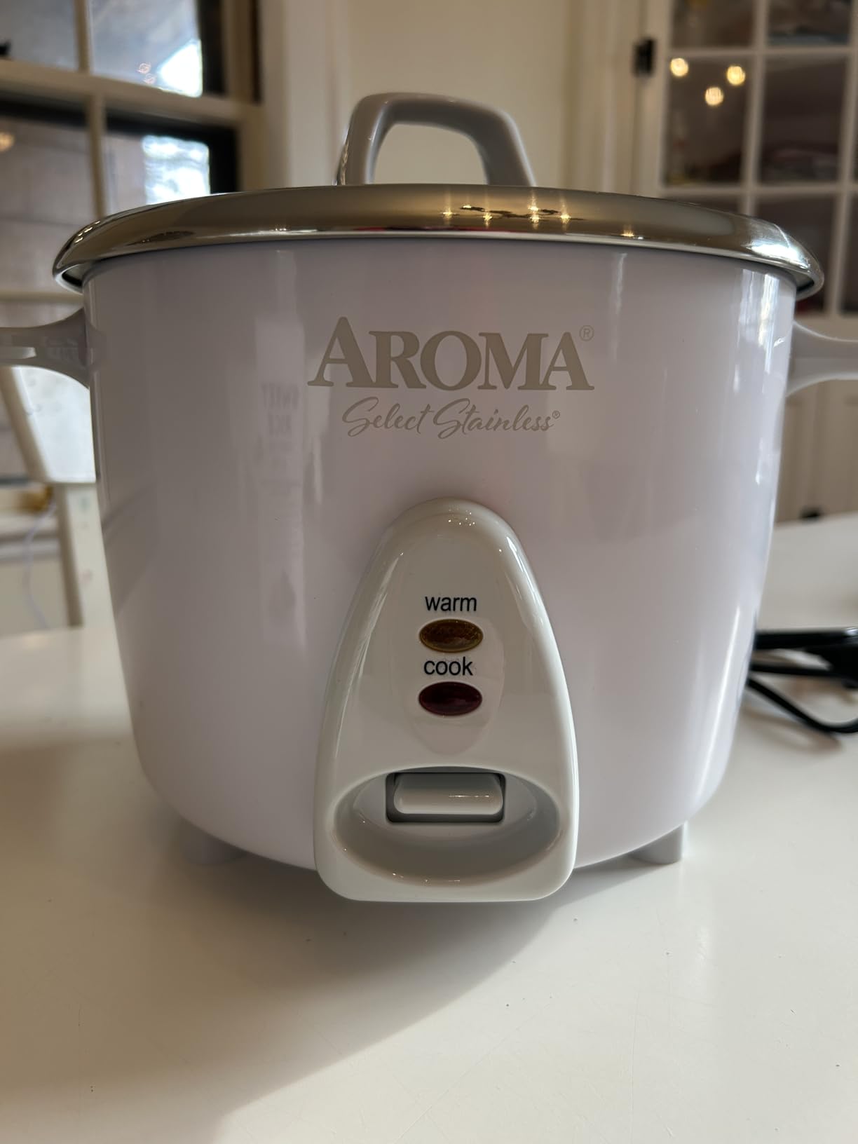 AROMA Select Stainless Rice Cooker, 3-Cup (Uncooked) / 6-Cup (Cooked), Stainless Steel Inner Pot, Small Rice Cooker, Auto Keep Warm, 1.2 Qt, White, ARC-753SG - Customer Photo 2