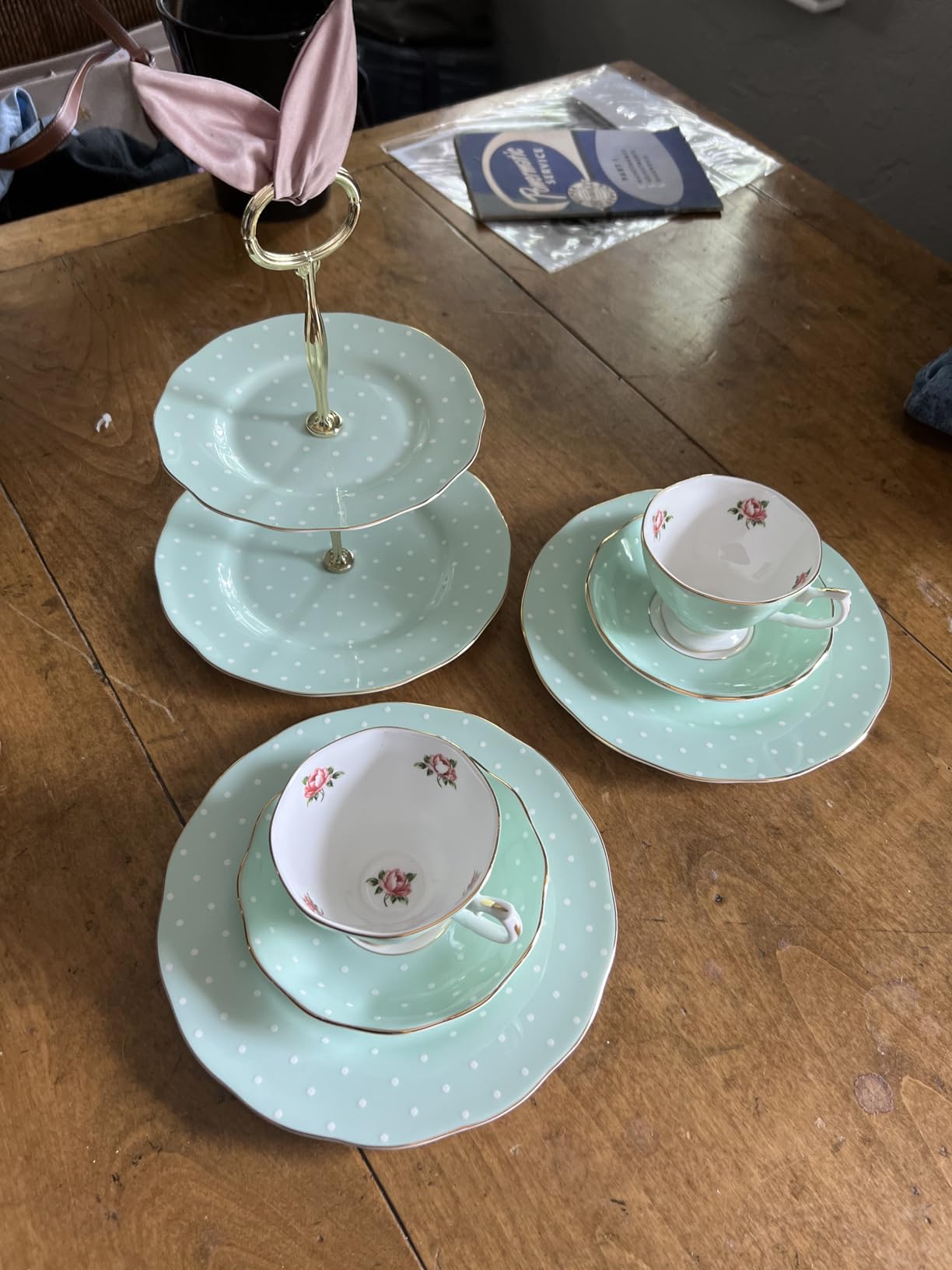 Royal Albert Polka Rose Teacup & Saucer Set - Customer Photo 1