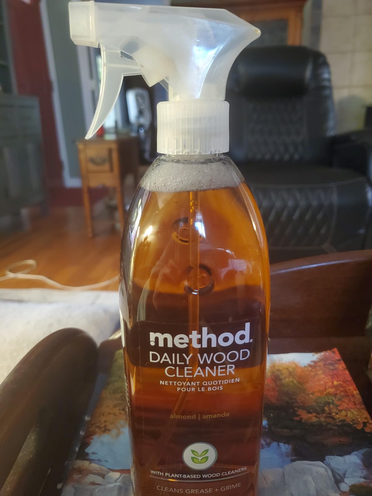 Method Daily Wood Cleaner, Almond, Cleans Shelves, Tables and Other Wooden Surfaces While Removing Dust & Grime, 28 oz Spray Bottles, (Pack of 1) - Customer Photo 2