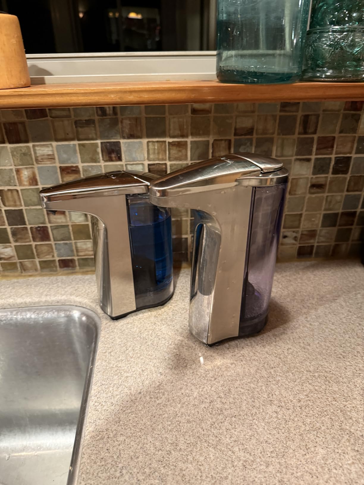 simplehuman 8 oz. Touch-Free Sensor Liquid Soap Pump Dispenser with Soap Sample, Brushed Nickel - Customer Photo 1