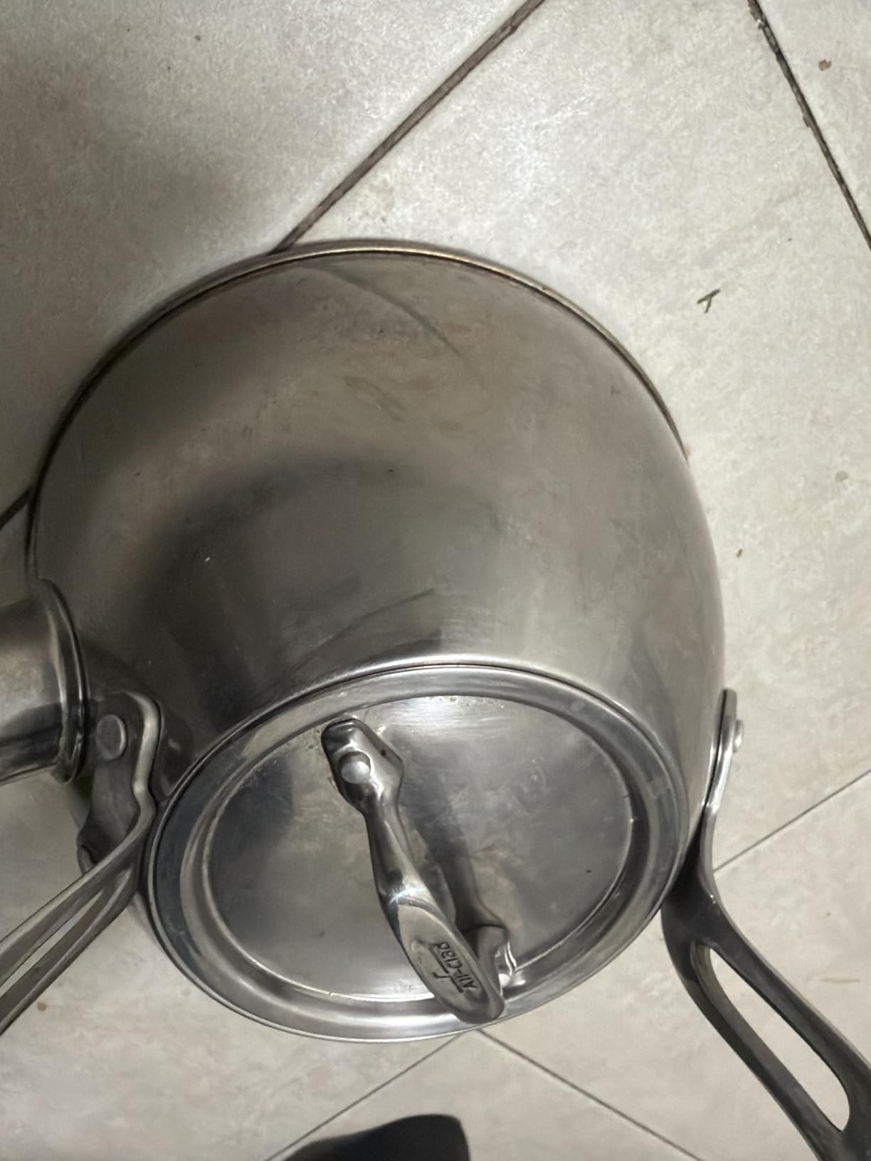 All-Clad Specialty Stainless Steel Tea Kettle 2 Quart Induction Pots and Pans, Cookware Silver - Customer Photo 2