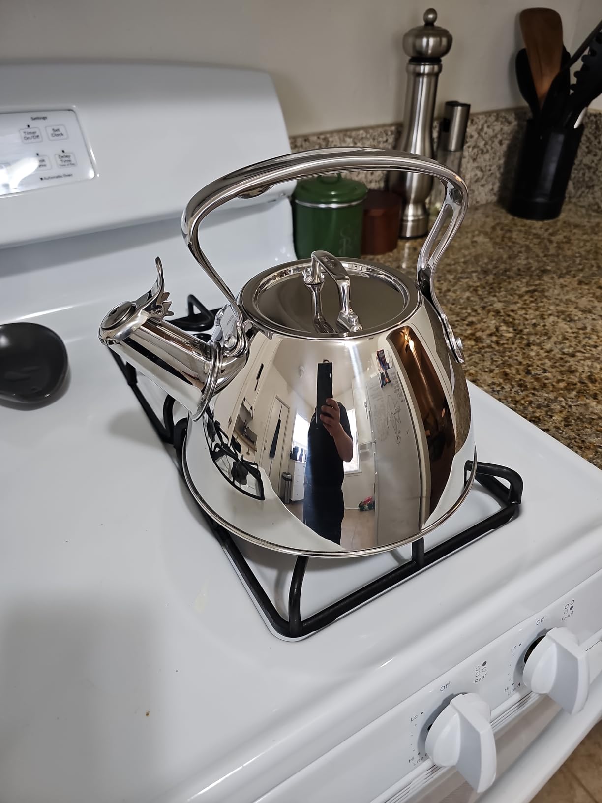 All-Clad Specialty Stainless Steel Tea Kettle 2 Quart Induction Pots and Pans, Cookware Silver - Customer Photo 4