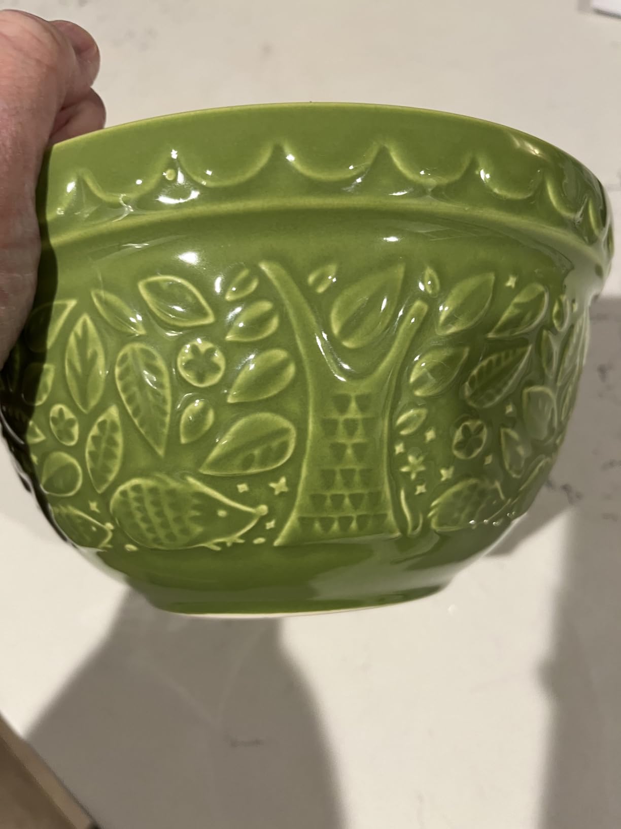 Mason Cash In the Forest S12 (4.25 Qt) Embossed Mixing Bowl | Fox (Cream) - Customer Photo 1