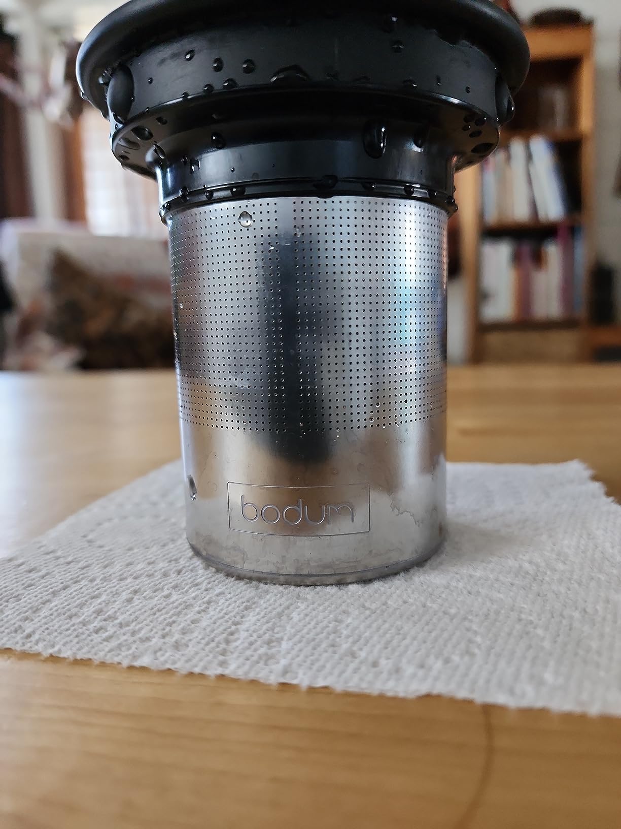 Bodum 34oz Assam Glass Tea Press with Stainless Steel Filter, Black Plastic Lid - Customer Photo 1