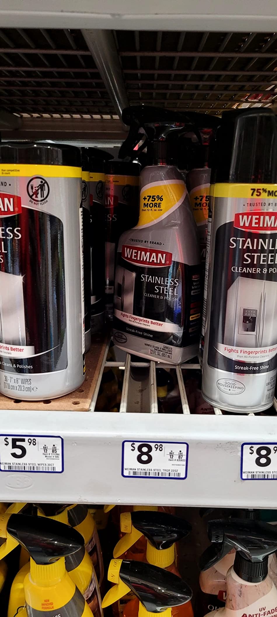 Weiman Stainless Steel Cleaner and Polish, 3-in-1 Stainless Steel Cleaning Spray for Appliances, Cuts Grease & Grime, Removes Fingerprints, Smudges, Residue & Water Spots, Streak-Free Shine - Customer Photo 3