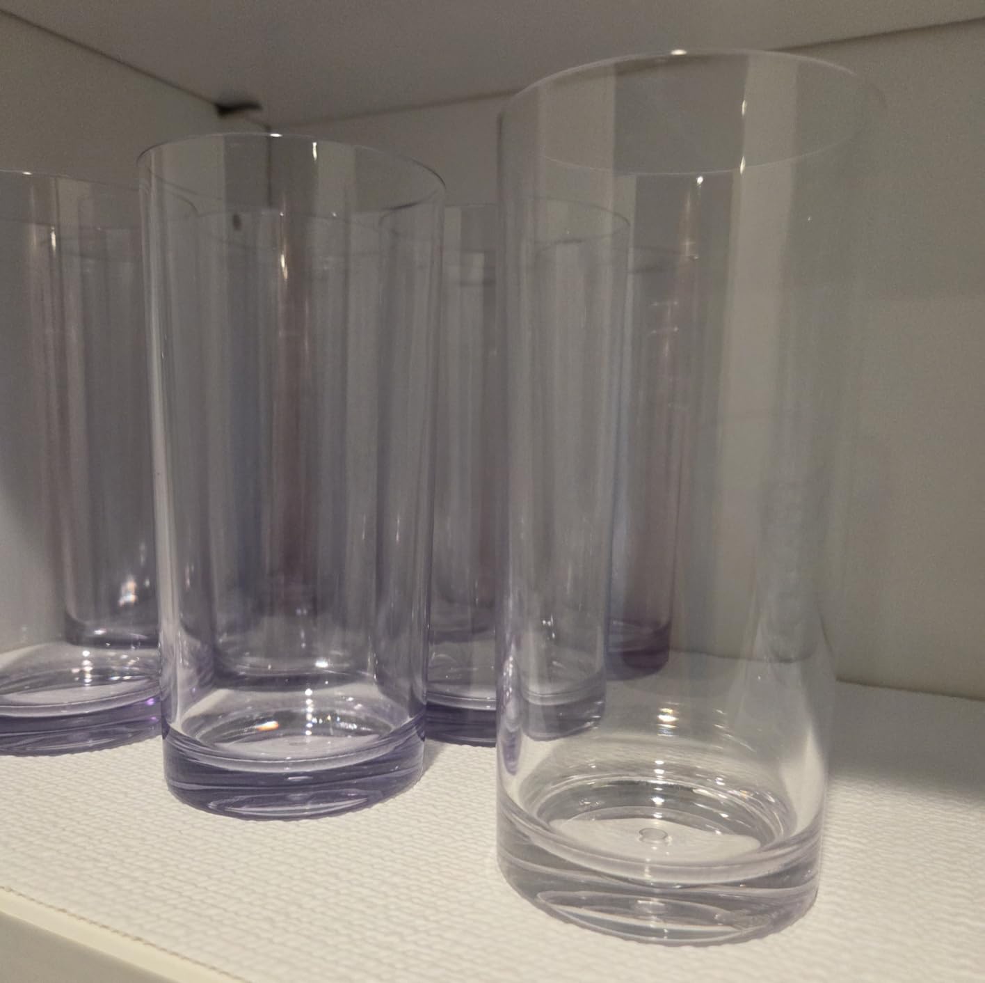 US Acrylic Classic Clear Plastic Reusable Drinking Glasses (Set of 8) 12oz Rocks & 16oz Water Cups | BPA-Free Tumblers, Made in USA | Top-Rack Dishwasher Safe - Customer Photo 4