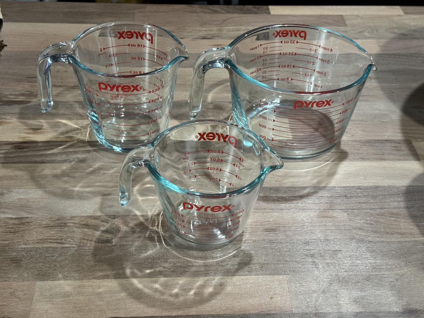 Pyrex Essentials (3-Pack) Glass Measuring Cups Set, (1, 2 & 4 Cup) Measuring Cups For Prepping, Baking and Cooking, Preheated Oven, Dishwasher, Freezer, and Microwave Safe - Customer Photo 2