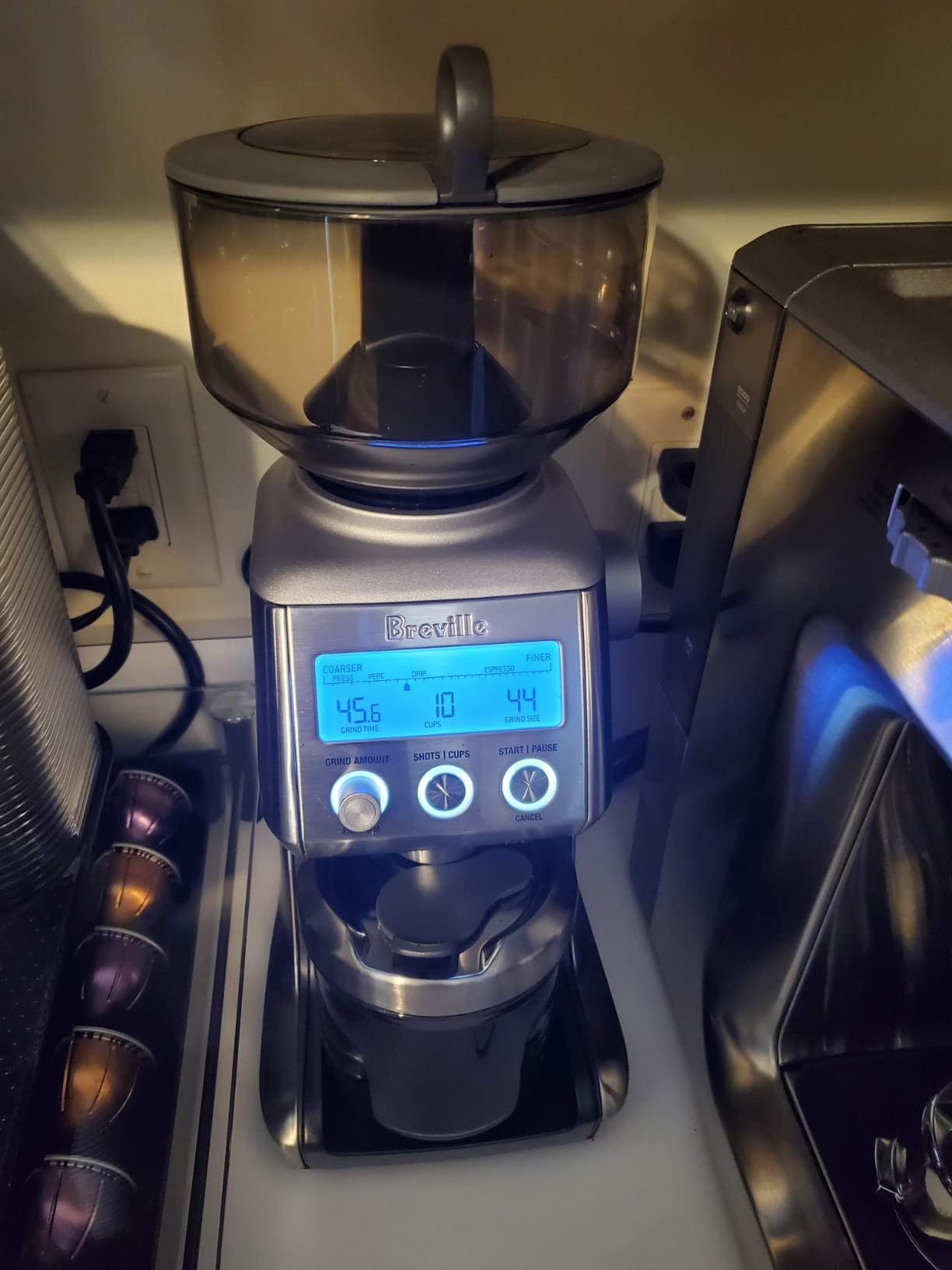 Breville BCG820BSS Smart Grinder Pro for Coffee and Espresso, Brushed Stainless Steel - Customer Photo 2