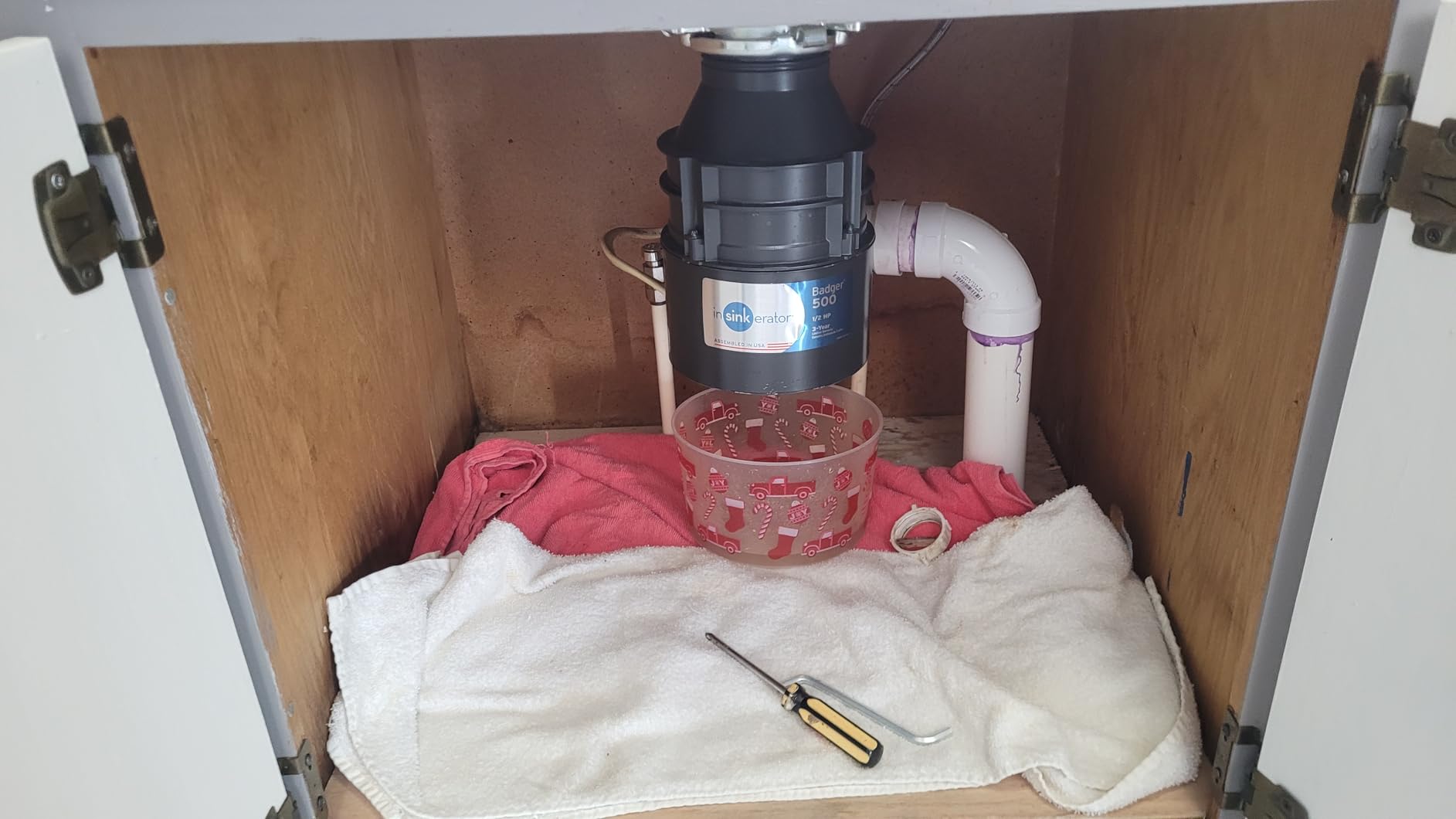 InSinkErator Badger 5 Garbage Disposal with Power Cord, Standard Series 1/2 HP Continuous Feed Food Waste Disposer, Badger 5 W/C - Customer Photo 2