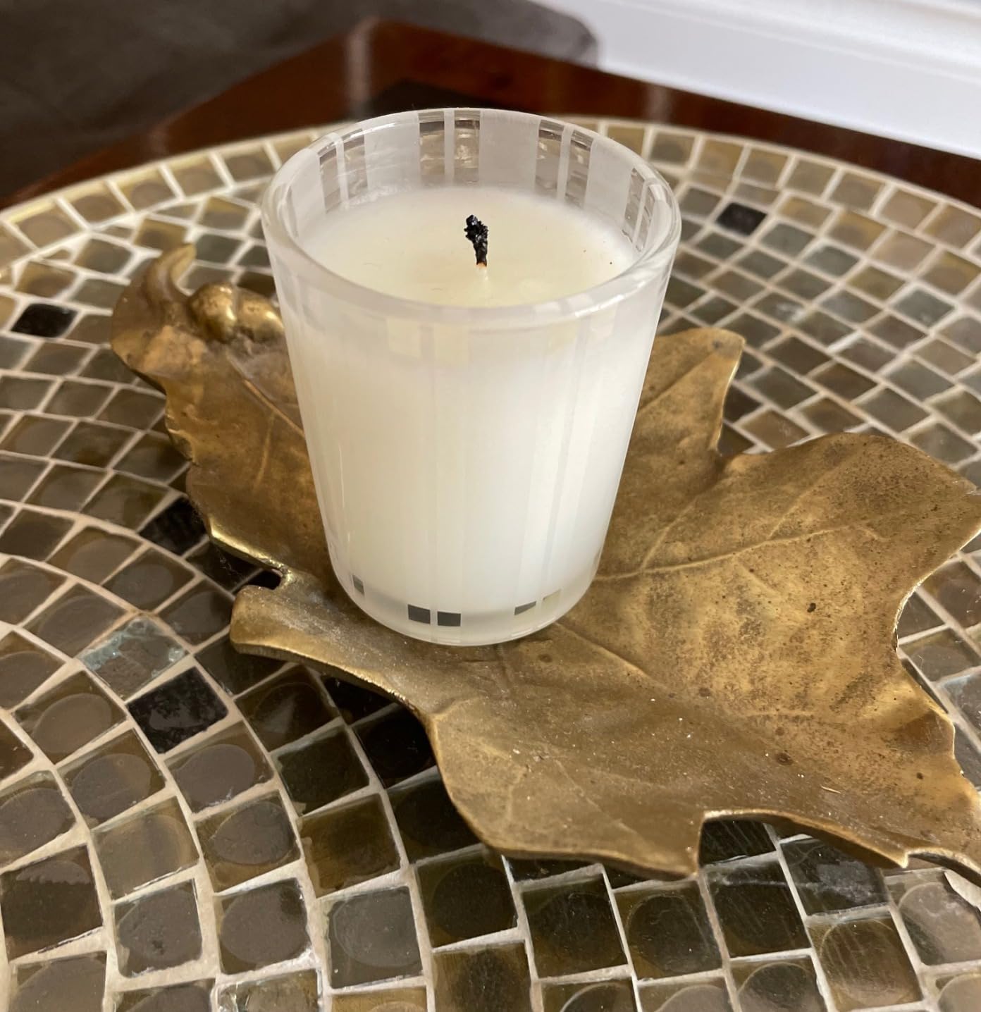 NEST New York Scented Votive Candle, Ocean Mist & Sea Salt - 2 oz - Up to 28-Hour Burn Time - Reusable Glass Vessel - Customer Photo 1