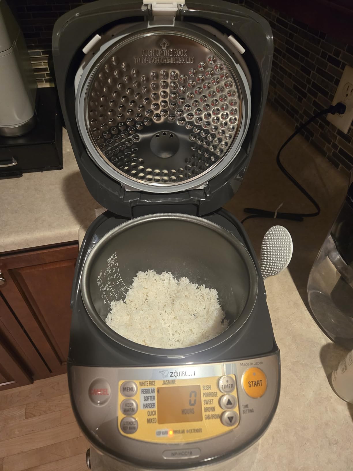 Zojirushi NP-HCC18XH Induction Heating System Rice Cooker and Warmer, 1.8 L, Stainless Dark Gray - Customer Photo 2