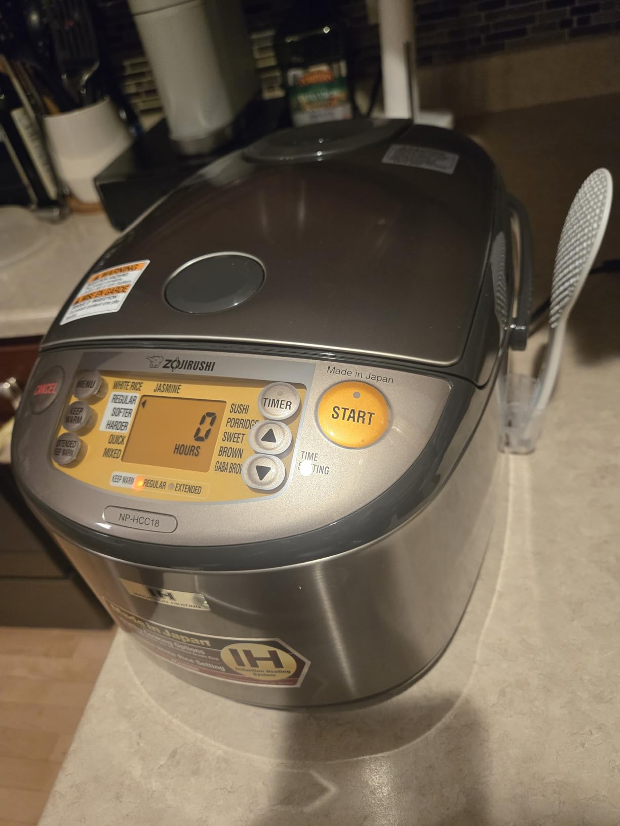 Zojirushi NP-HCC10XH Induction Heating System Rice Cooker and Warmer, 5.5-Cup, Stainless Dark Gray - Customer Photo 1