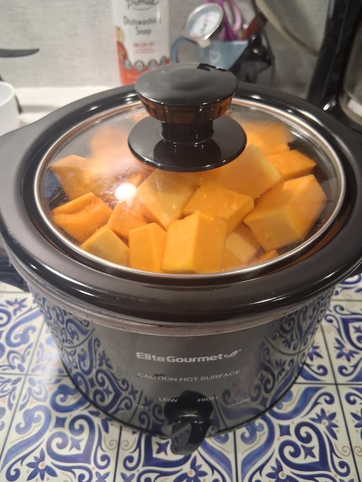 Elite Gourmet MST-275XS Electric Oval Slow Cooker, Adjustable Temp, Entrees, Sauces, Stews & Dips, Dishwasher Safe Glass Lid & Crock (2 Quart, Stainless Steel) - Customer Photo 2
