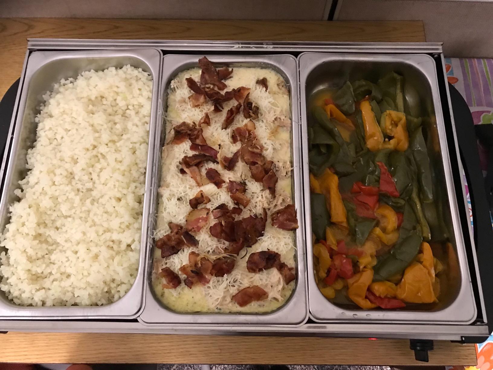 Nutrichef Professional Stainless Steel Buffet Warmer Server with 3 Trays | Portable Hot Plate Food Warmer Station for Parties & Events | Easy to Clean | 3 See-through lids | Max Temperature 175F customer photo 1