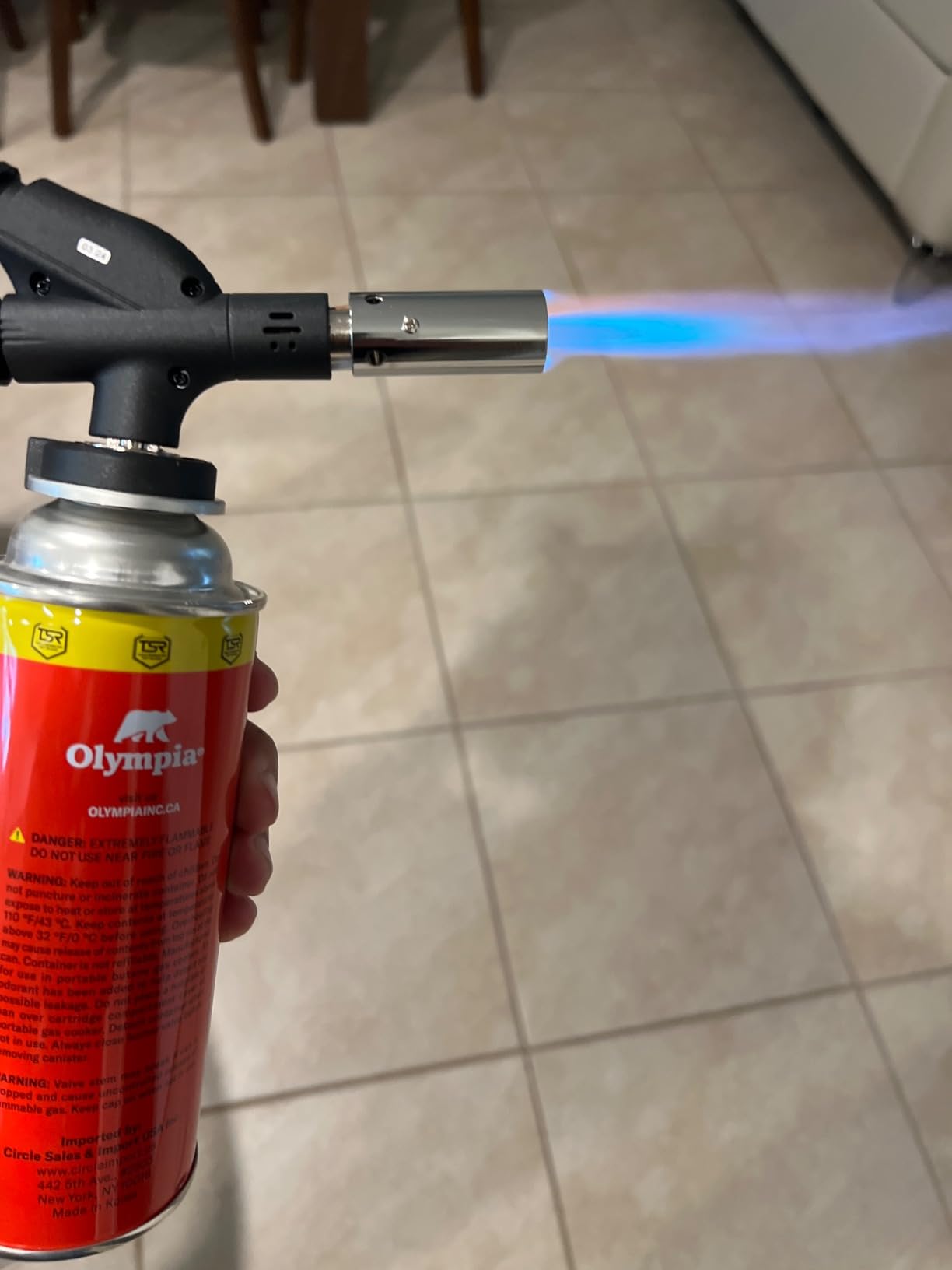 Chef Master Refillable Butane Torch Lighter for Creme Brulee & Searing | Culinary Blow Torch, 4,220 BTU, Adjustable Flame Control, Anti-Flare Device, Browns Meringue, Melts Cheese, 90014 customer photo 1