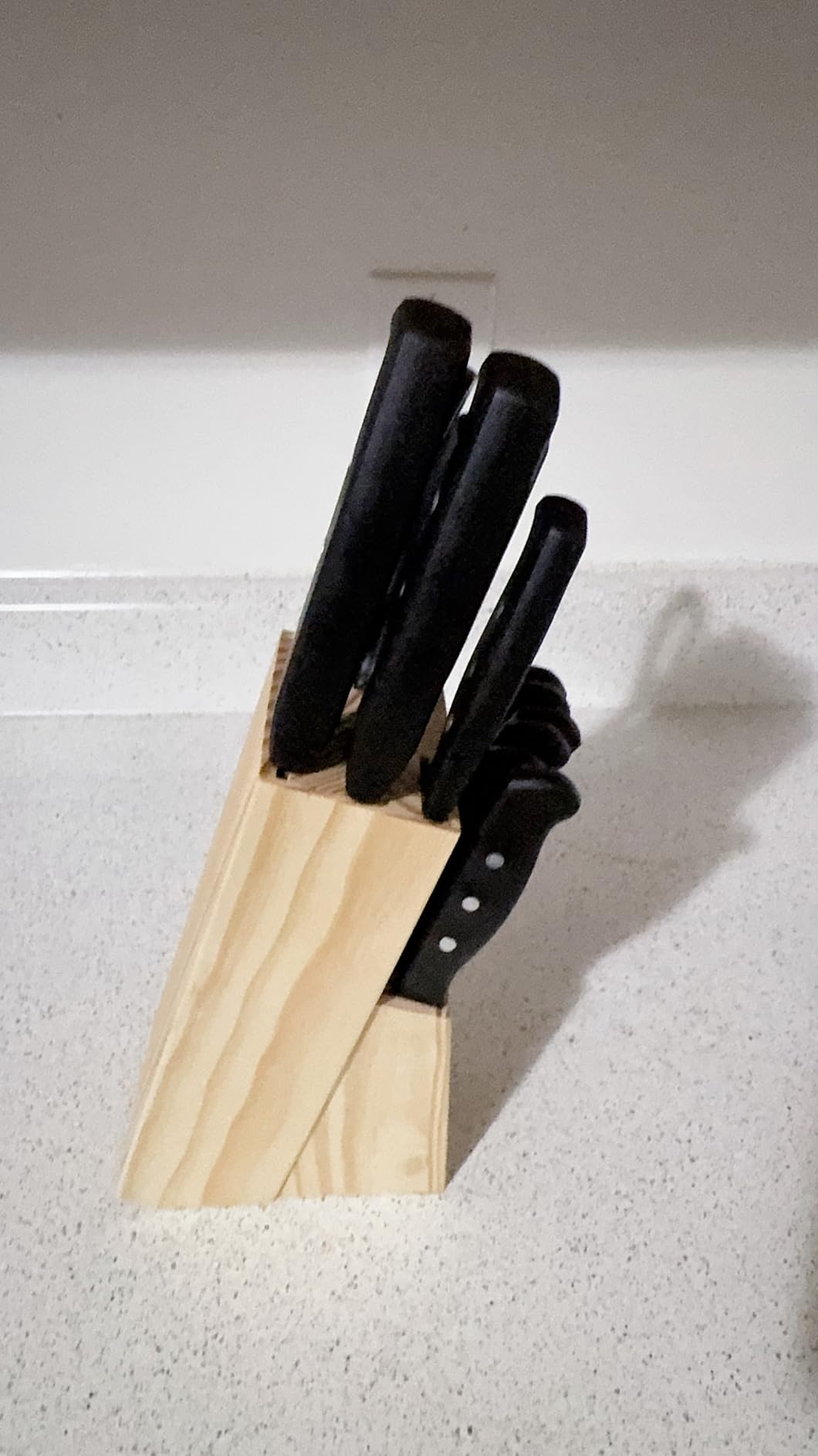 Farberware 22-Piece Never Needs Sharpening Triple Rivet High-Carbon Stainless Steel Knife Block and Kitchen Tool Set, Black - Customer Photo 1