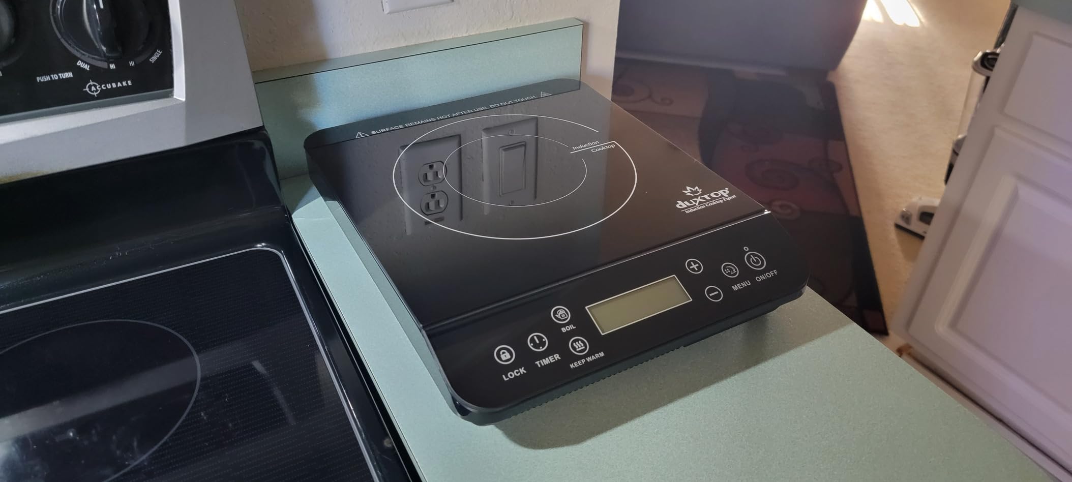 Duxtop Portable Induction Cooktop Burner, Induction Hot Plate with LCD Sensor Touch 1800 Watts, Silver 9600LS/BT-200DZ - Customer Photo 1