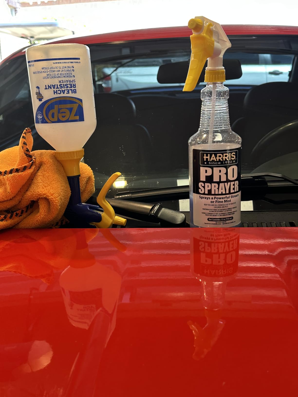 HARRIS Professional Spray Bottle 32oz (3-Pack), All-Purpose for Cleaning and Plants with Clear Finish, Pressurized Sprayer, Adjustable Nozzle and Measurements - Customer Photo 1