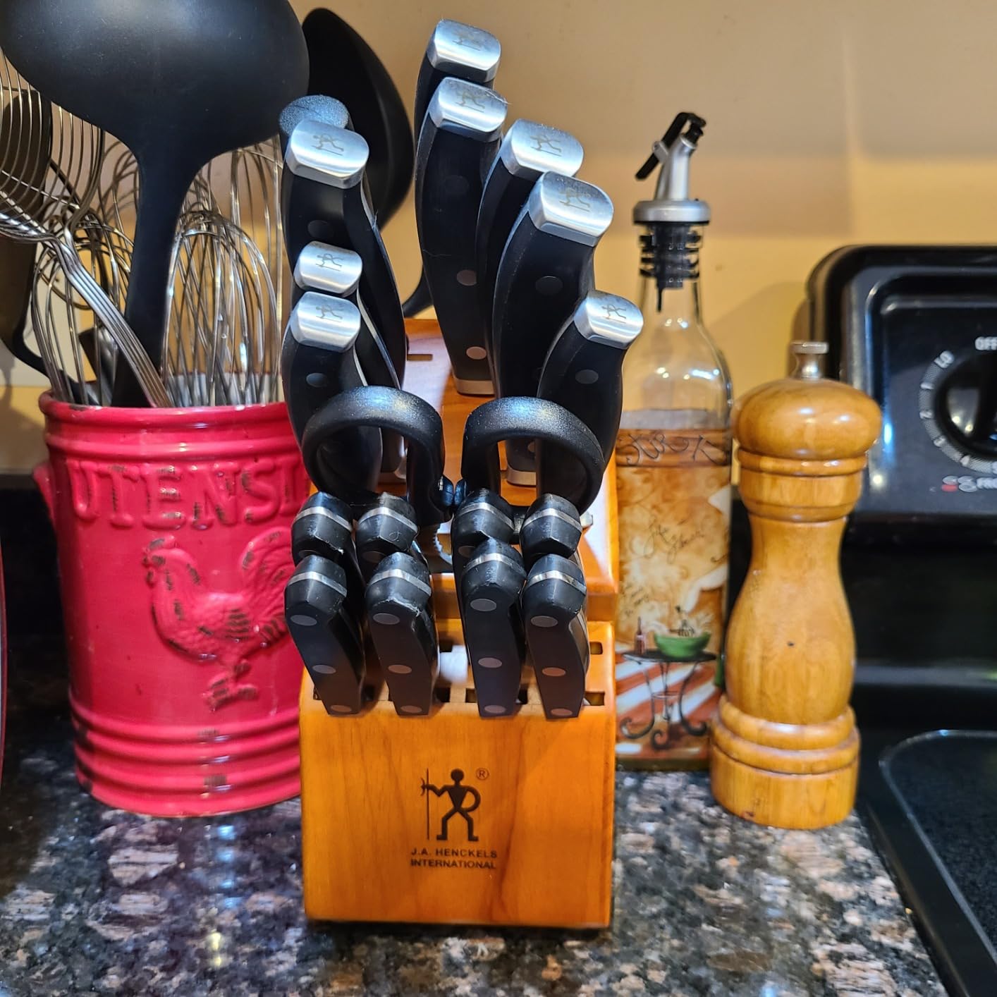 J.A. Henckels Forged Premio 19 Piece Knife Block Set, Cherry Block customer photo 2