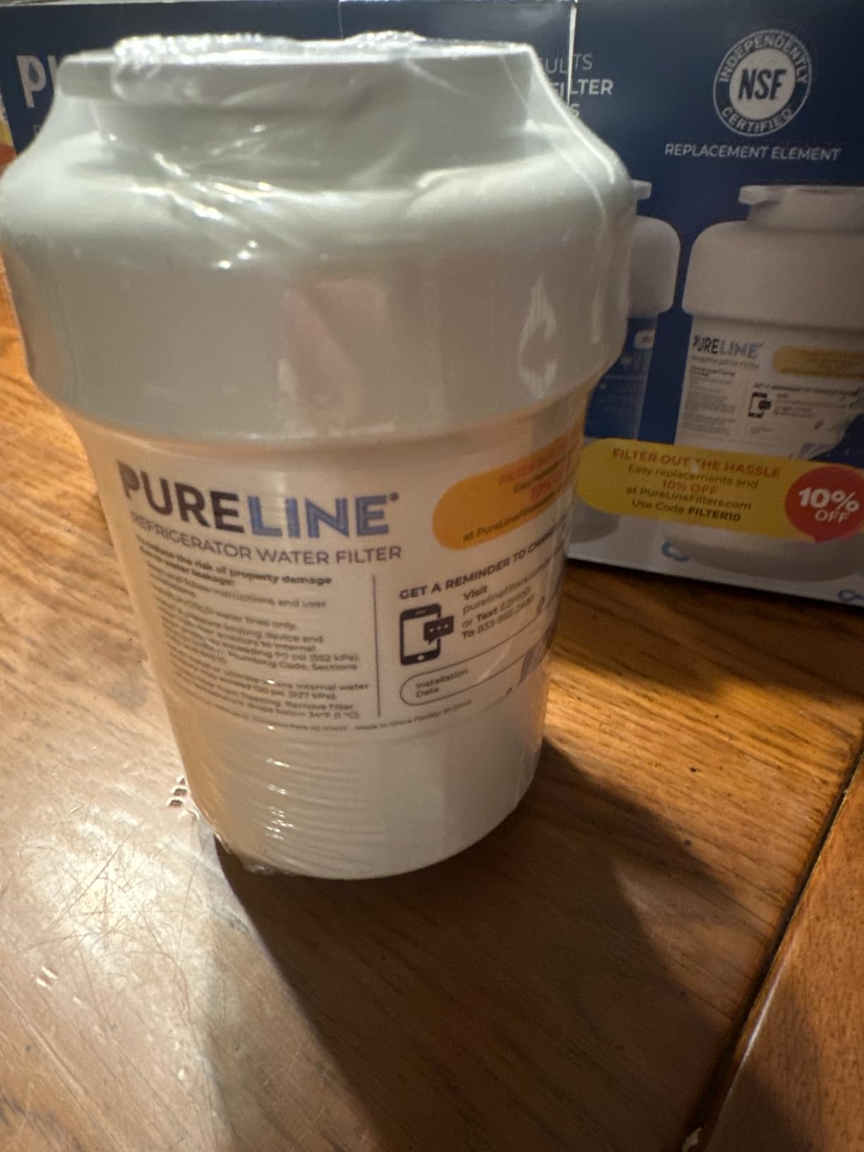 Pureline Replacement for MWF Water Filter, Smartwater MWFP, Kenmore 46-9991, Models MWFP, MWFINT, GWF, GWFA, Refrigerator Water Filter. NSF Certified. (3 Pack) - Customer Photo 1