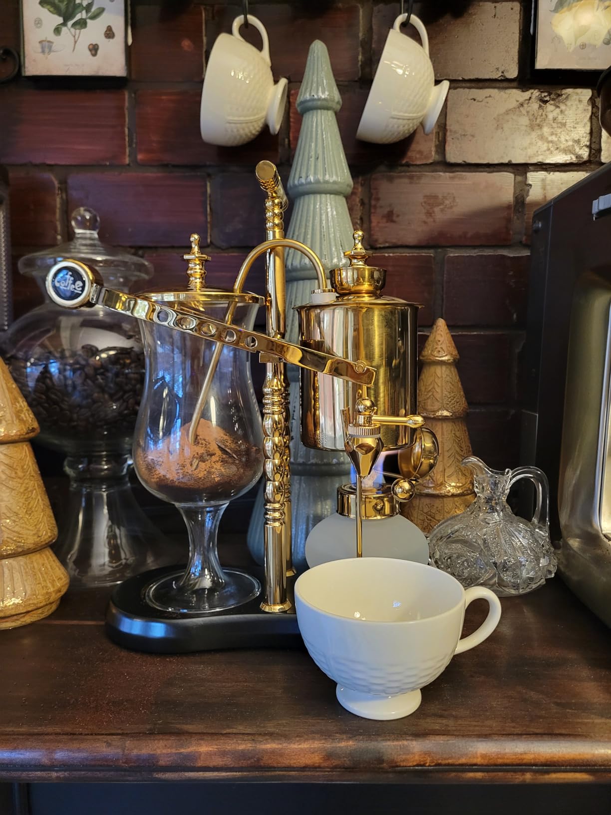 Diguo Belgian Family Balance Siphon Coffee Maker, Classic Gold - Customer Photo 1
