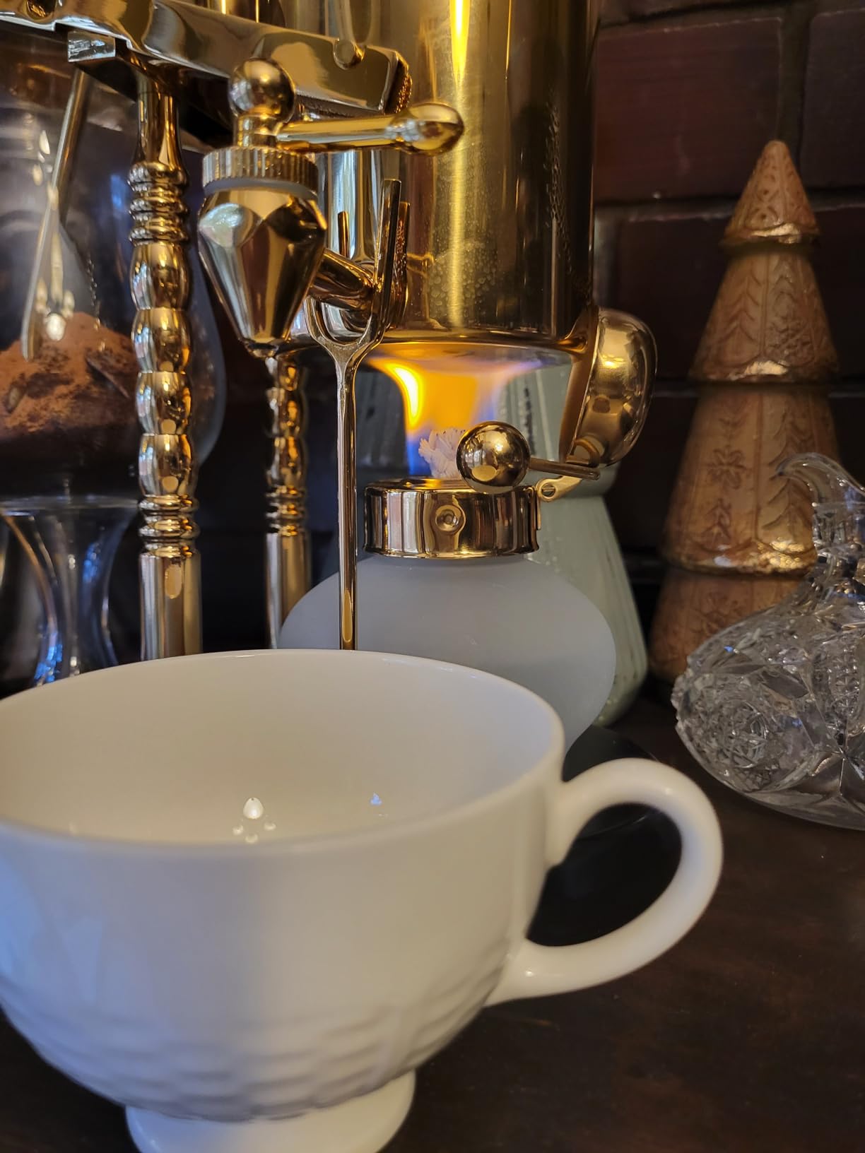 Diguo Belgian Family Balance Siphon Coffee Maker, Classic Gold - Customer Photo 2