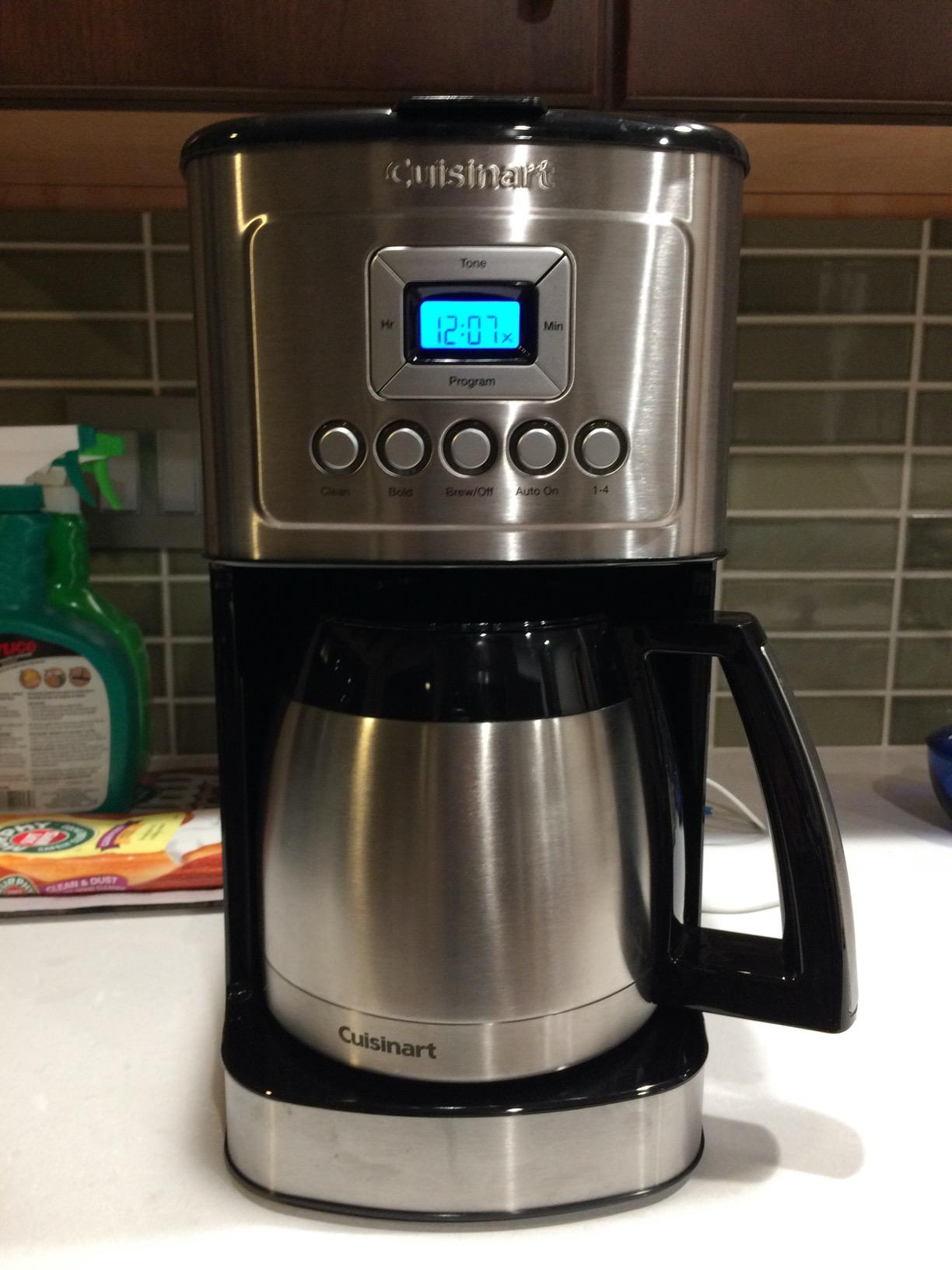 Cuisinart 12-Cup Coffee Maker, Programmable PerfecTemp Thermal Carafe Coffee Machine with 1-4 Cup Setting, Brew Strength Control and Brew Pause, Stainless Steel, DCC-3400NAS, Silver - Customer Photo 4