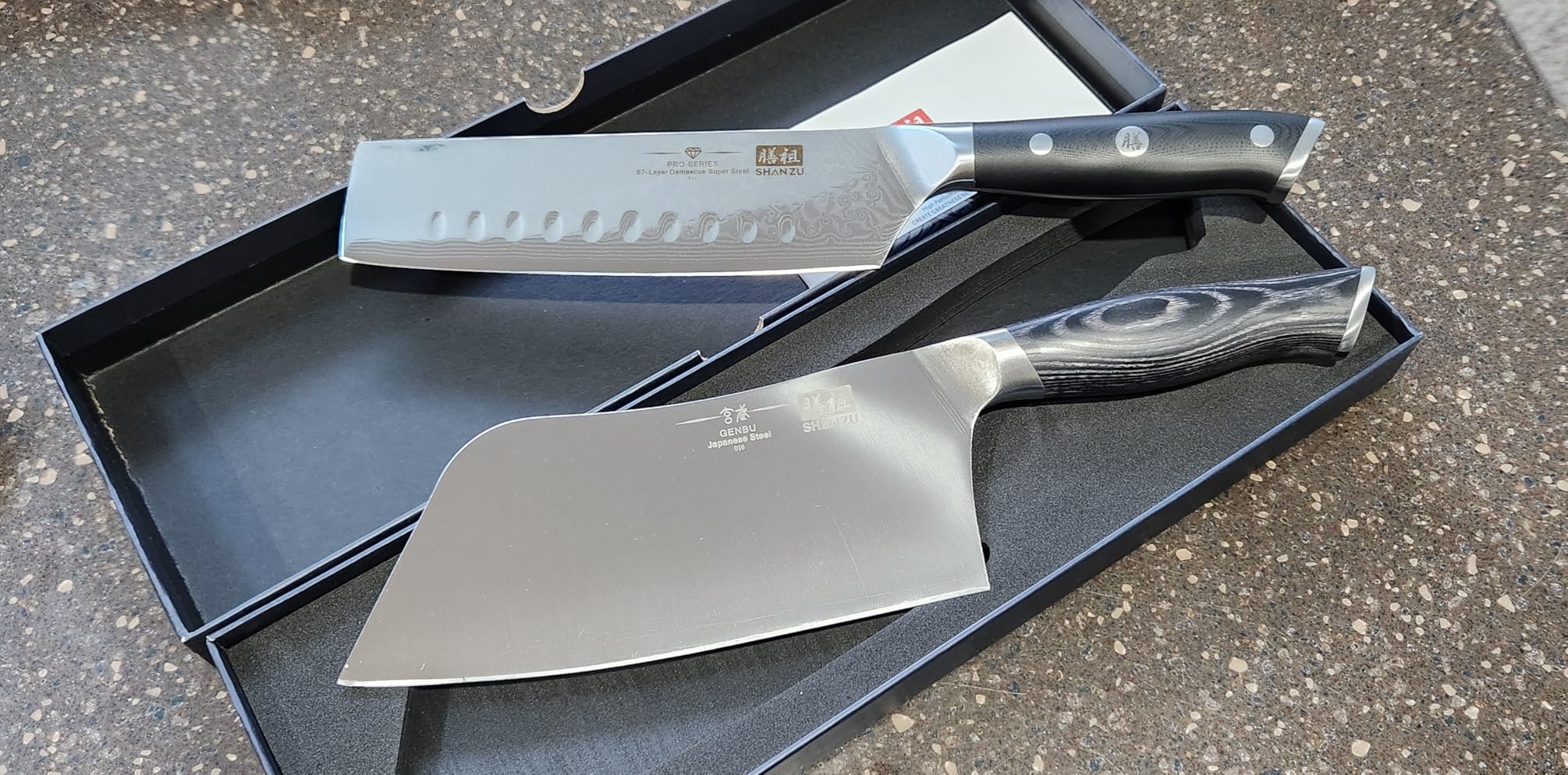 SHAN ZU Chef Knife 8 Inch Japanese Steel Damascus Kitchen Knife, Professional Kitchen Knives Sharp High Carbon Super Steel Kitchen Utility Knife - Customer Photo 2