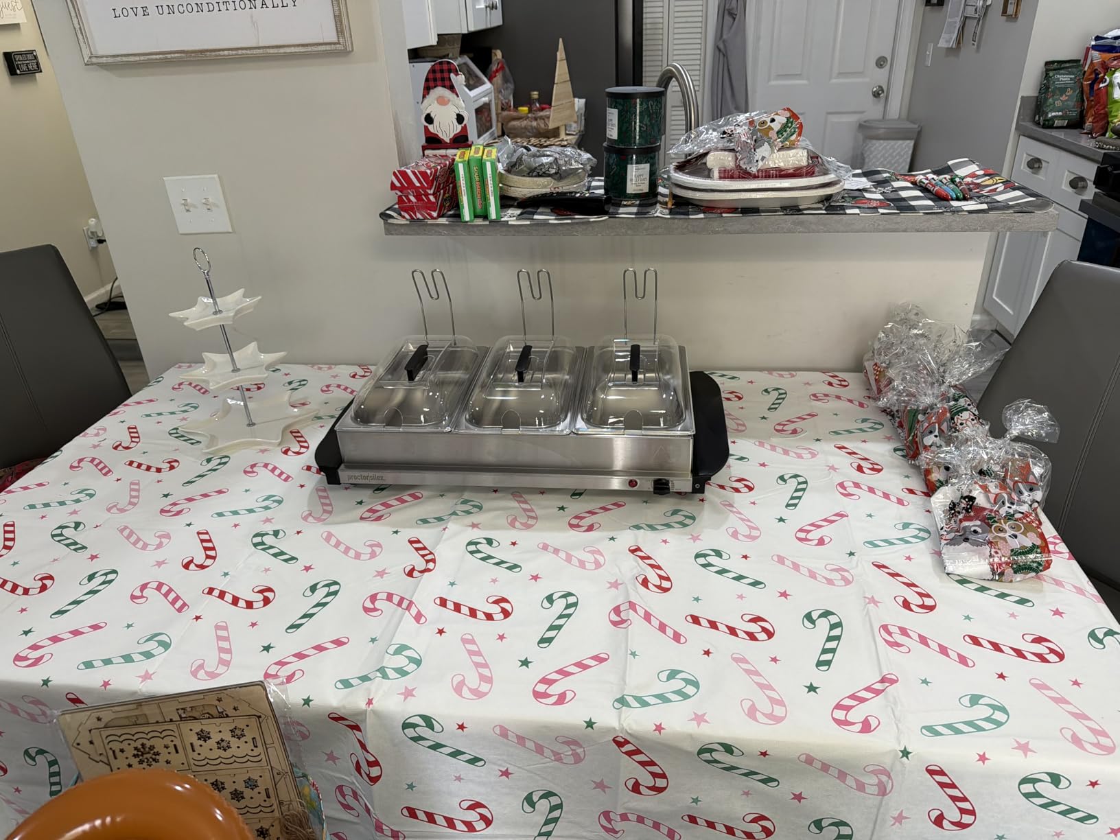 Proctor Silex Buffet Server & Food Warmer, Adjustable Heat, for Parties, Holidays and Entertaining, Three 2.5 Quart Oven-Safe Chafing Dish Set, Stainless Steel - Customer Photo 1