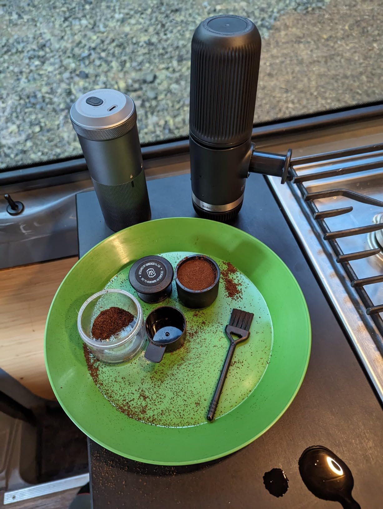 WACACO Nanopresso Portable Espresso Machine, Evolution of the Minipresso, Maximum Pressure 18 Bar, Travel Coffee Maker, No Need for Battery, Manual Operated customer photo 2