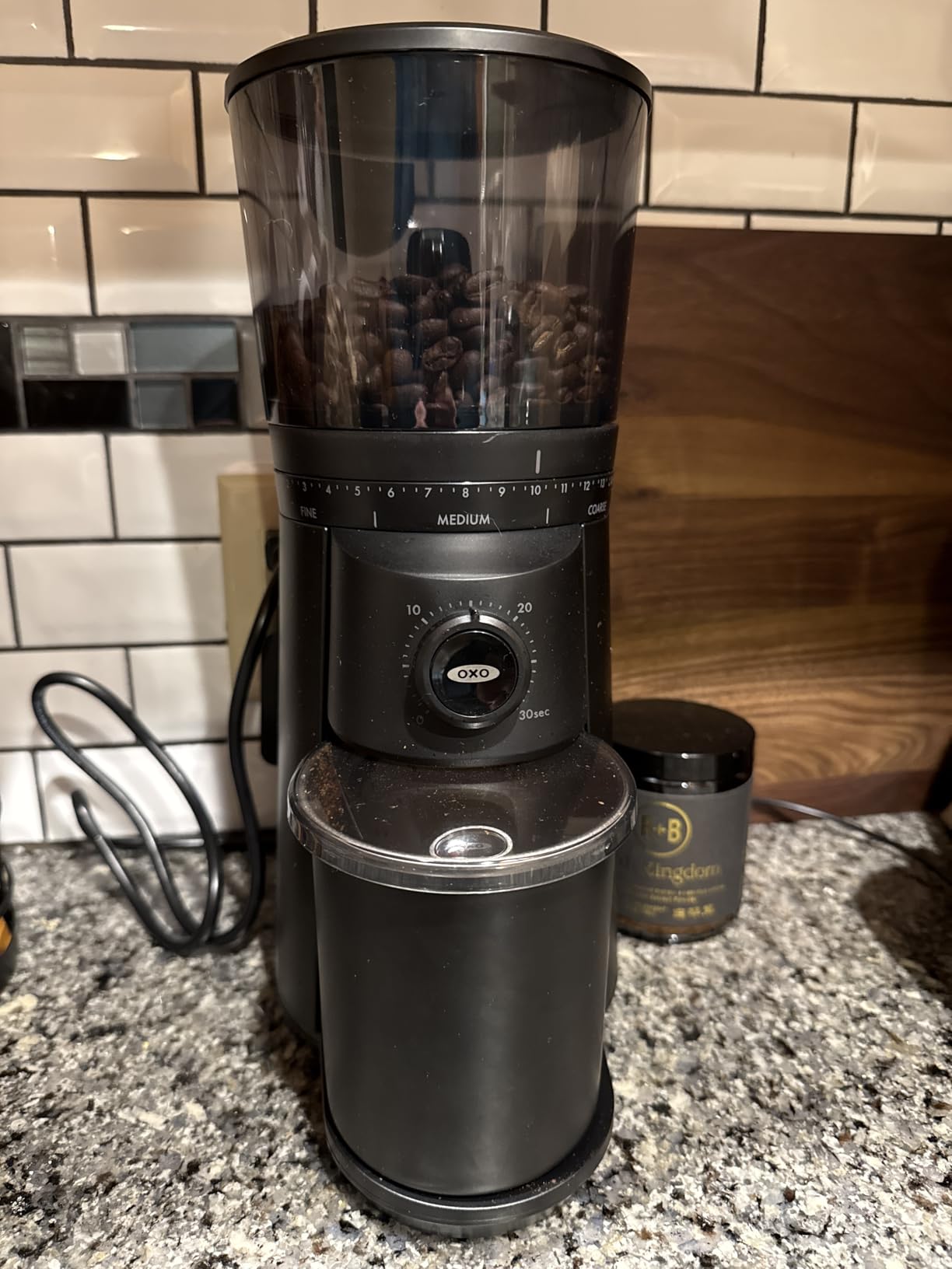 OXO Brew Conical Burr Coffee Grinder - Silver, Stainless Steel Burrs, One-Touch Automatic Smart Grind - Customer Photo 2