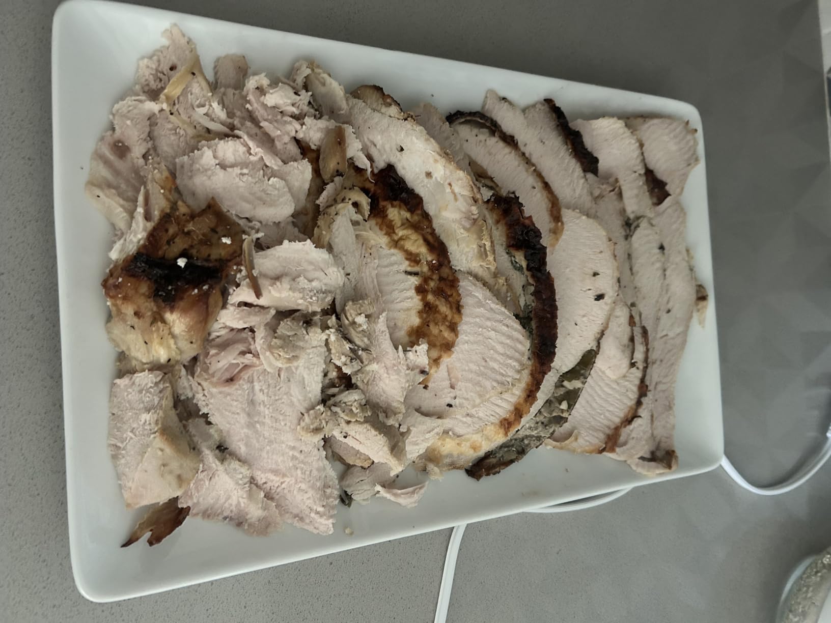 NutriChef Electric Carving Turkey Slicer Kitchen Knife | For Thanksgiving | Portable Electrical Food Cutter Knife Set with Carve Blades & Wood Stand | Cuts Meat, Bread, Cheese & Fruit | White customer photo 2