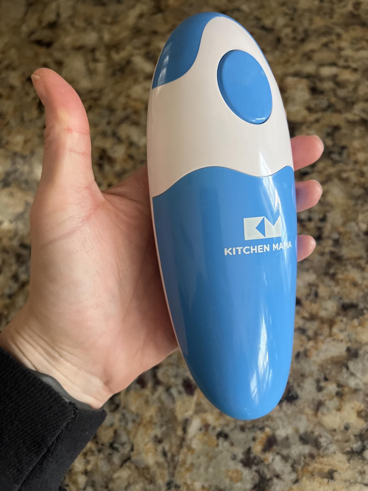 Kitchen Mama Auto Electric Can Opener: Open Your Cans with A Simple Press of Button - Automatic, Hands Free, Smooth Edge, Battery Operated, YES YOU CAN (Red) - Customer Photo 2