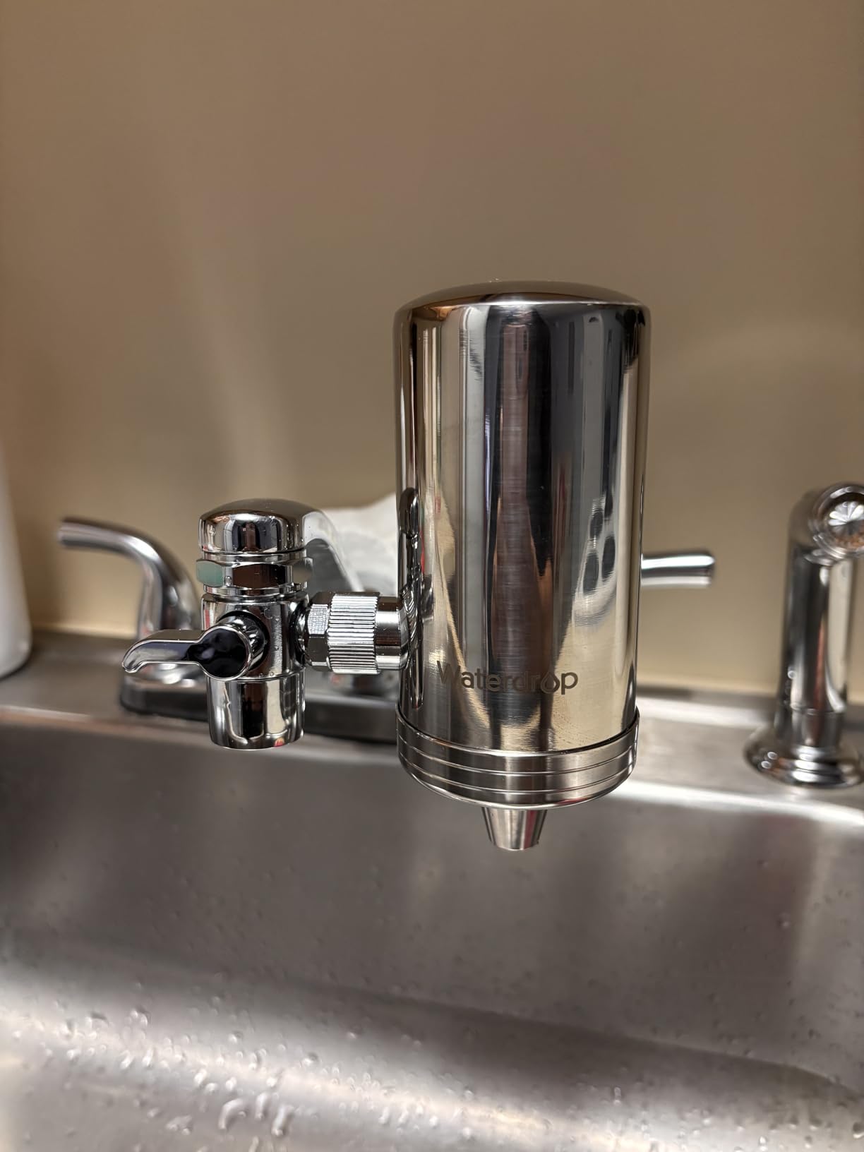 Waterdrop Water Filter for Sink Faucet, 360° Rotating Stainless Steel, NSF Certified Water Purifier for Kitchen Sink, 3 Months Long Lasting Tap Water Filter, Reduce Chlorine, 1 Filter - Customer Photo 5