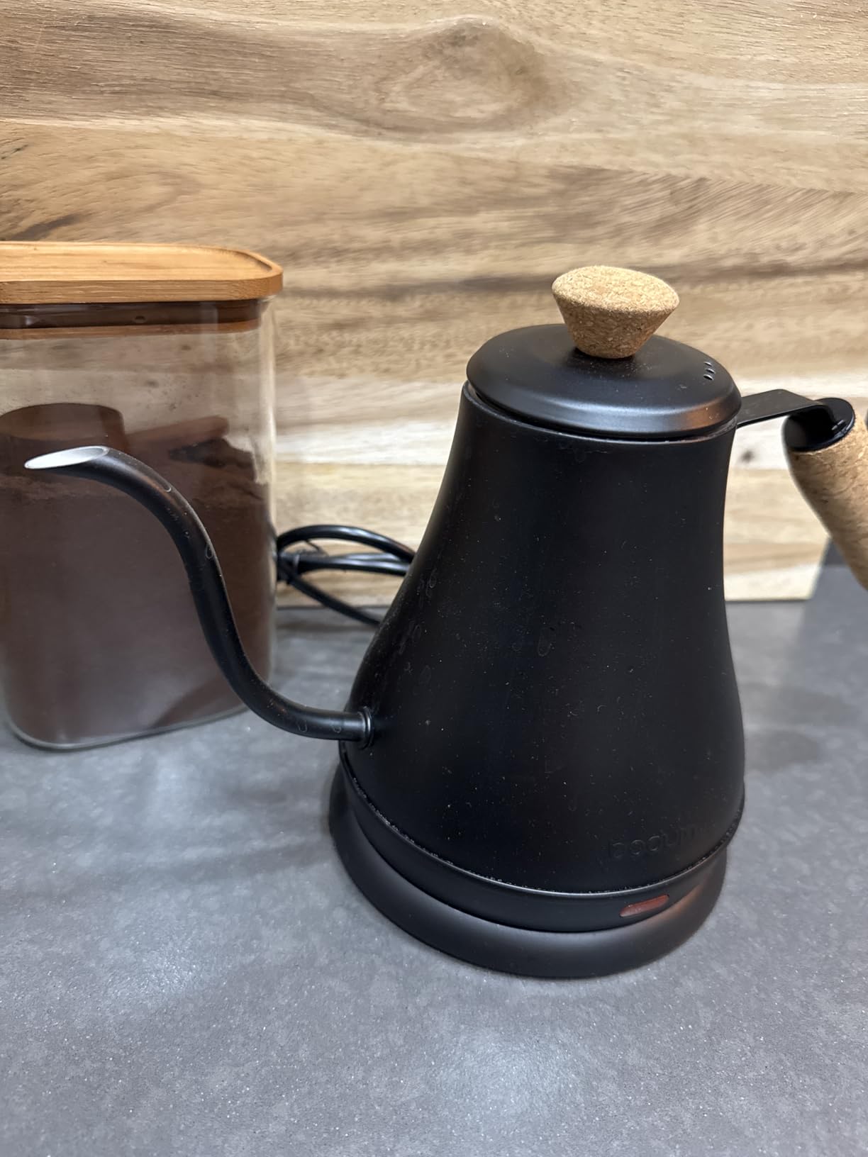 Bodum 27oz Bistro Gooseneck Electric Water Kettle, Pour Over Coffee & Tea, Stainless Steel, Matte Black - Customer Photo 1