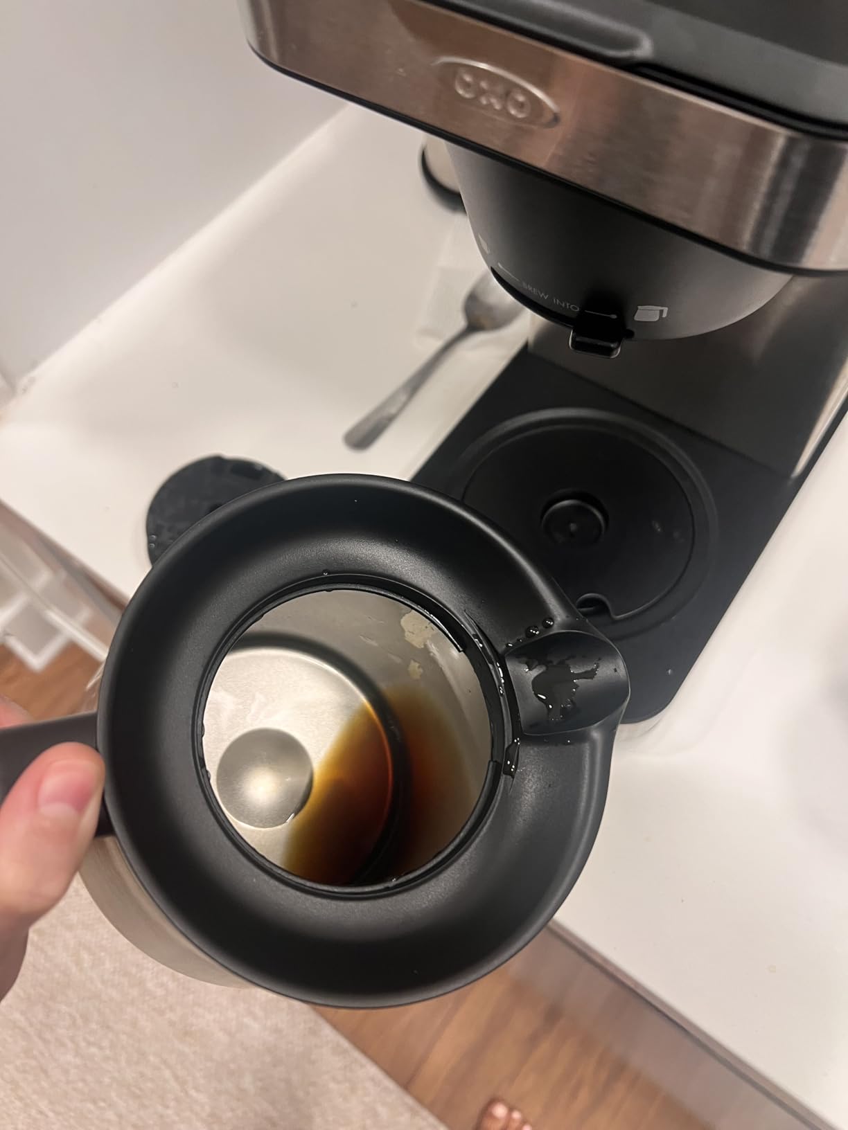 OXO Brew 8-Cup Coffee Maker - Single-Serve & Carafe, Thermal Stainless Steel, SCA Certified - Customer Photo 3